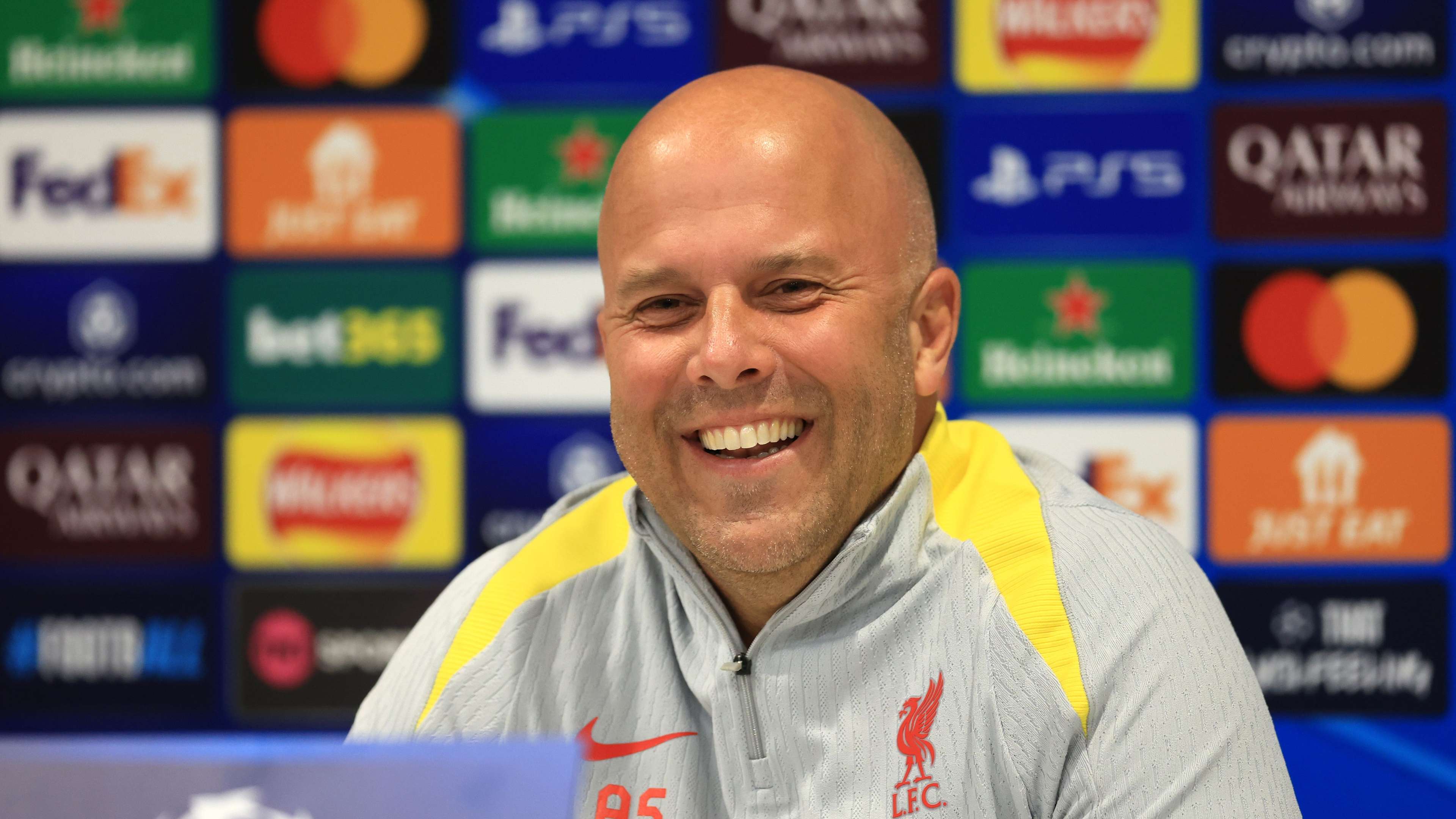 Liverpool FC Training Session And Press Conference - UEFA Champions League 2024/25 League Phase MD5
