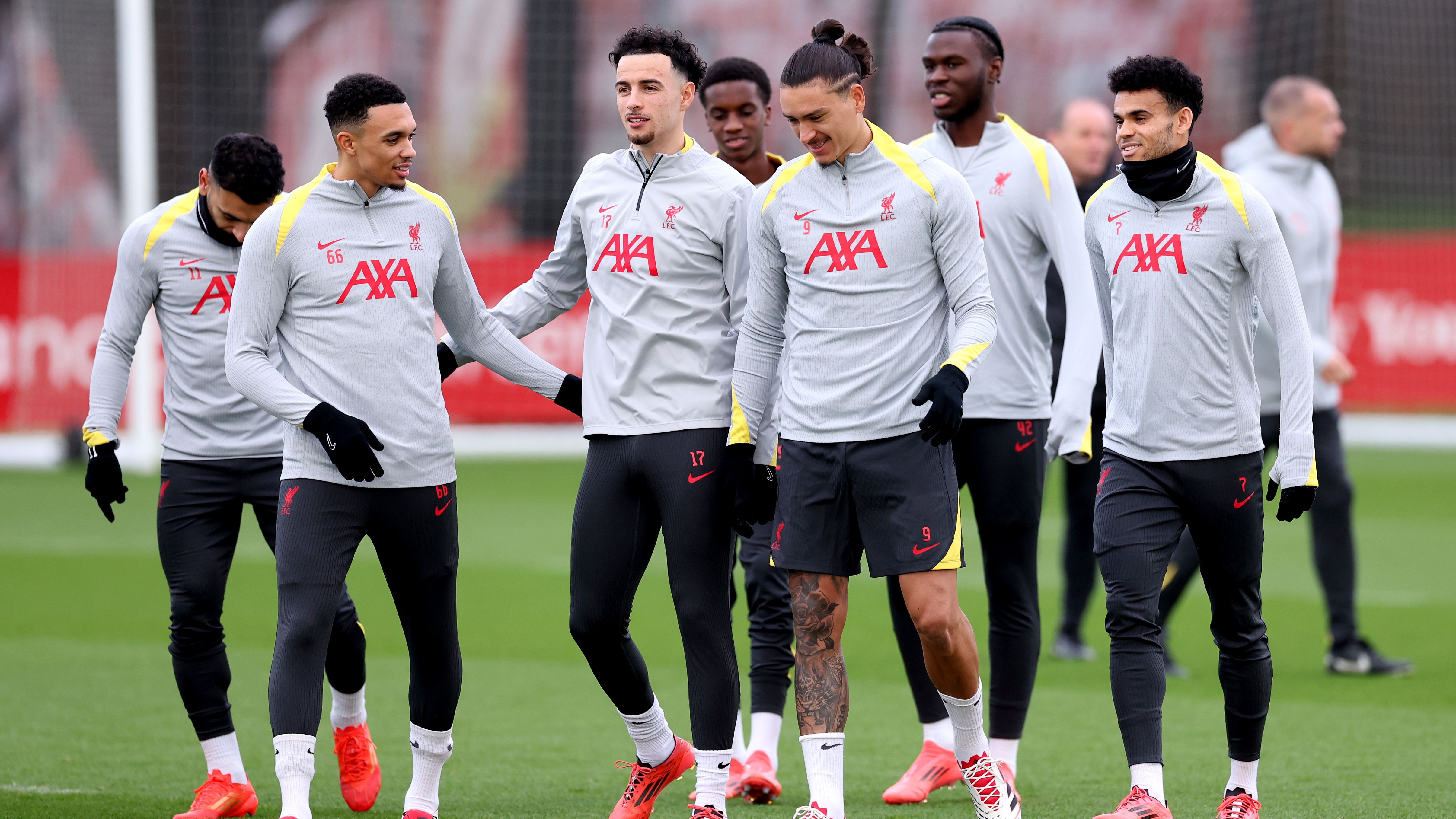 Liverpool FC Training Session And Press Conference - UEFA Champions League 2024/25 League Phase MD6