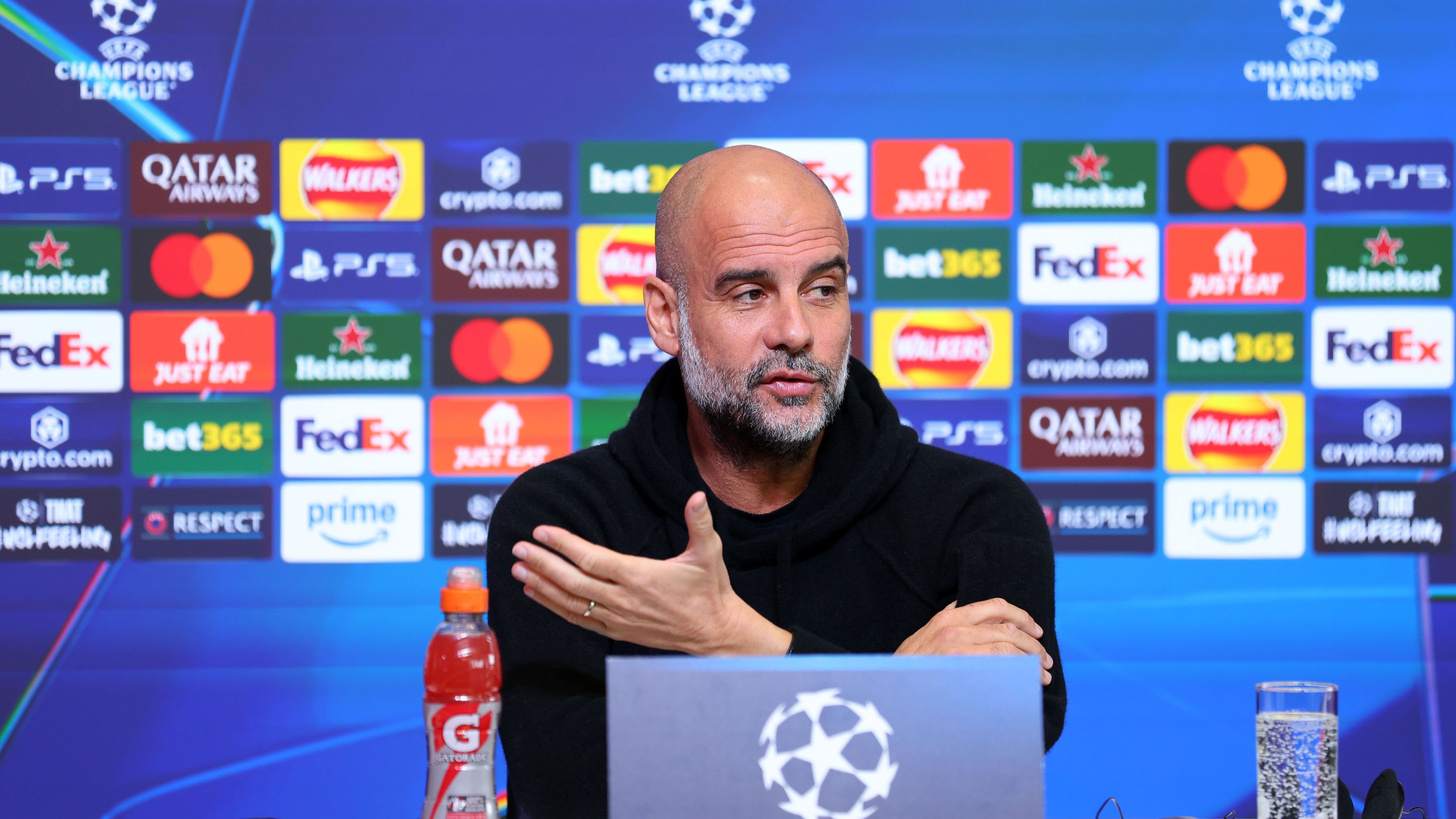Manchester City Training And Press Conference - UEFA Champions League 2024/25 League Knockout Play-off First Leg