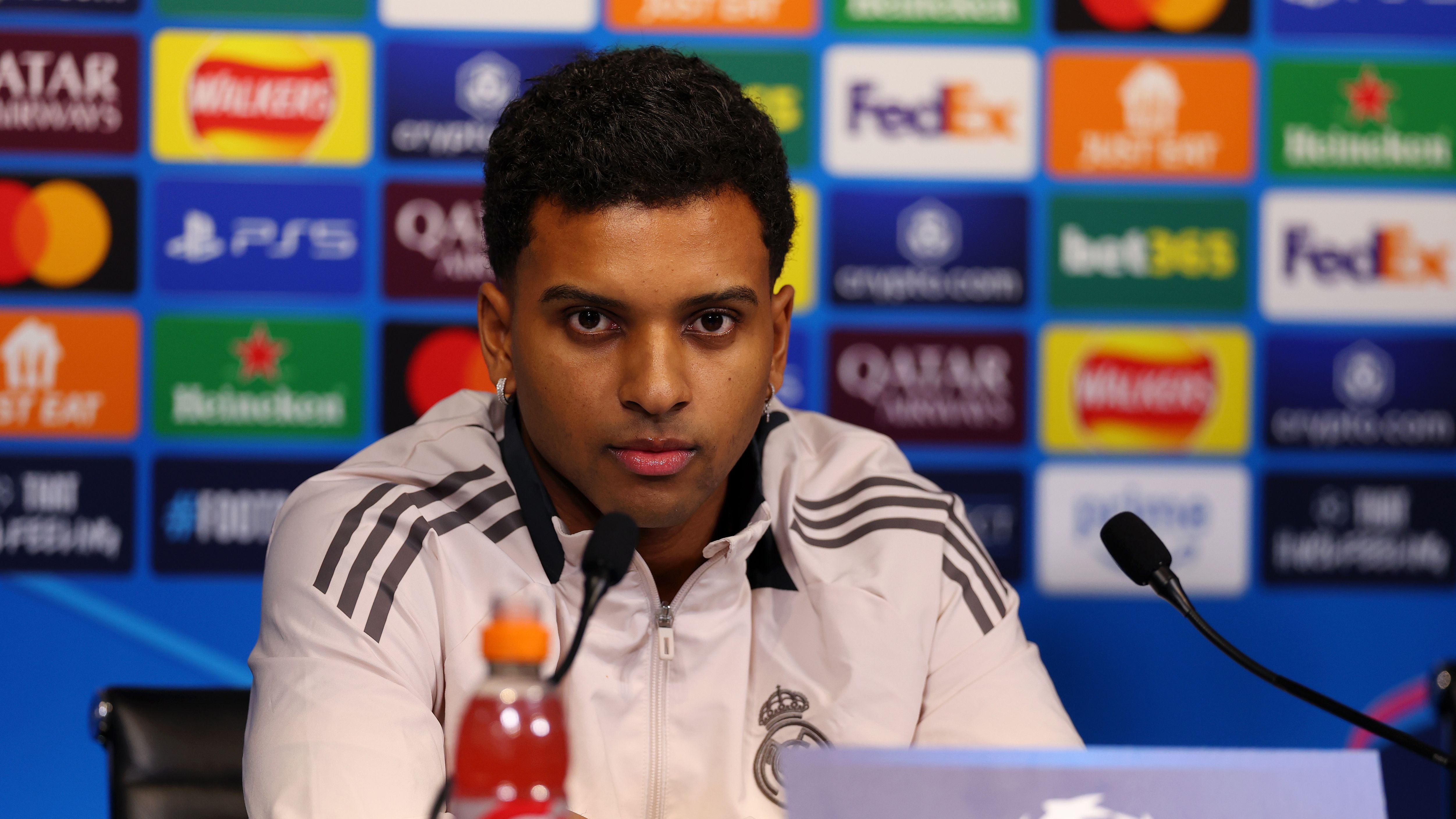 Real Madrid C.F. Training And Press Conference - UEFA Champions League 2024/25 League Knockout Play-off First Leg