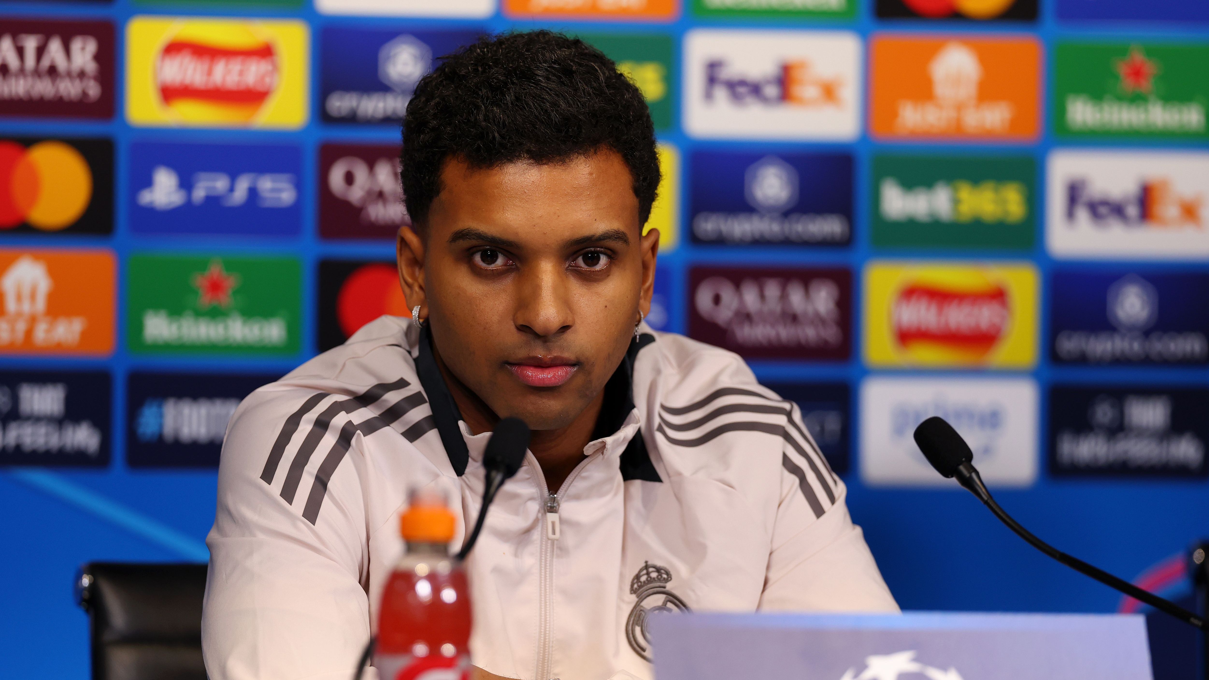 Real Madrid C.F. Training And Press Conference - UEFA Champions League 2024/25 League Knockout Play-off First Leg