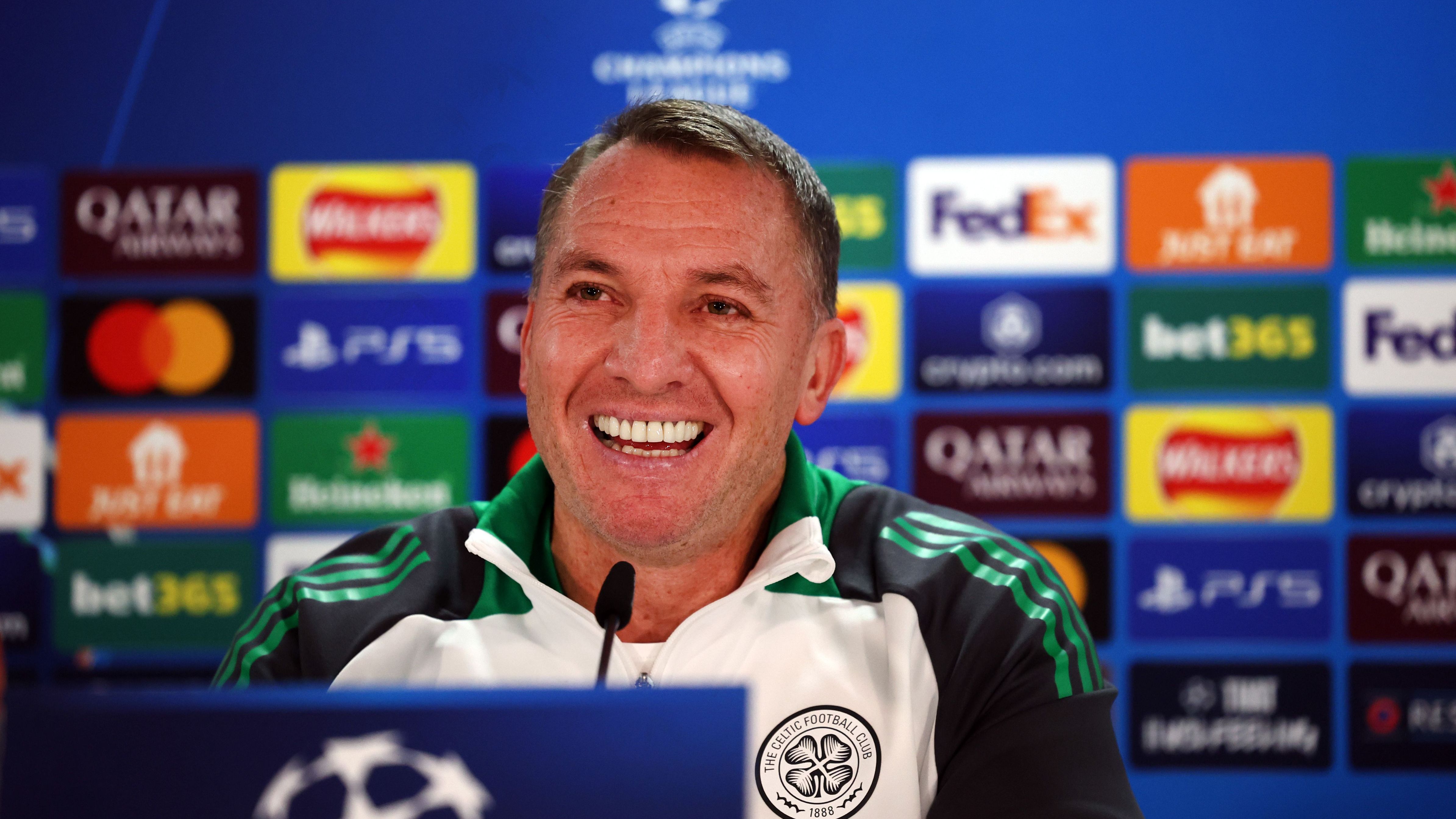 Celtic FC Training And Press Conference - UEFA Champions League 2024/25 League Knockout Play-off First Leg