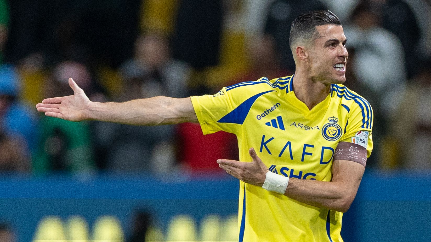 'Behaves like a kid!' - Fans tear into Cristiano Ronaldo after Al-Nassr star somehow escapes yellow card for petulantly booting ball into stands right in front of referee in angry reaction to Jhon Duran sending off | Goal.com India