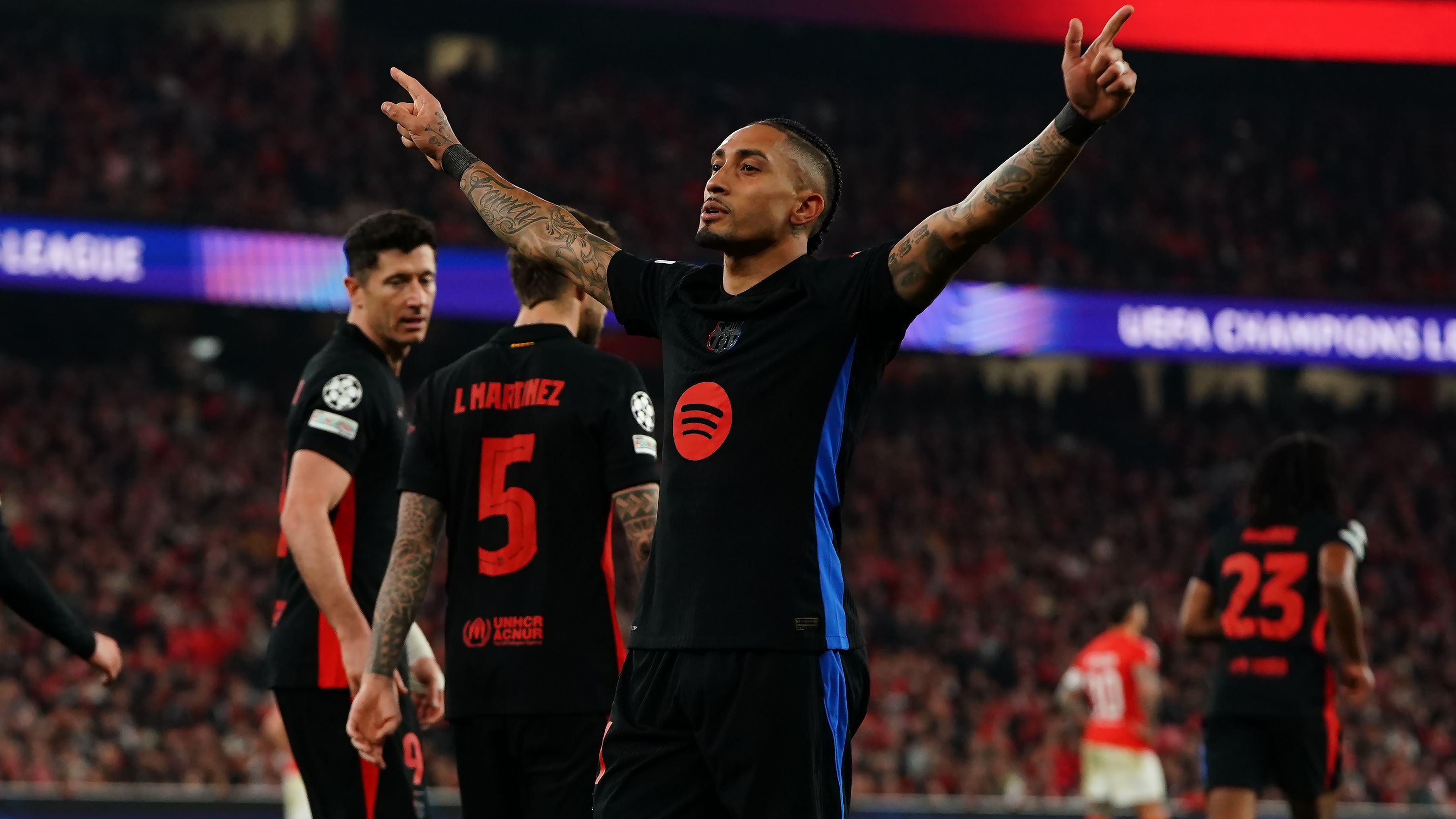 SL Benfica v FC Barcelona - UEFA Champions League 2024/25 Round of 16 First Leg