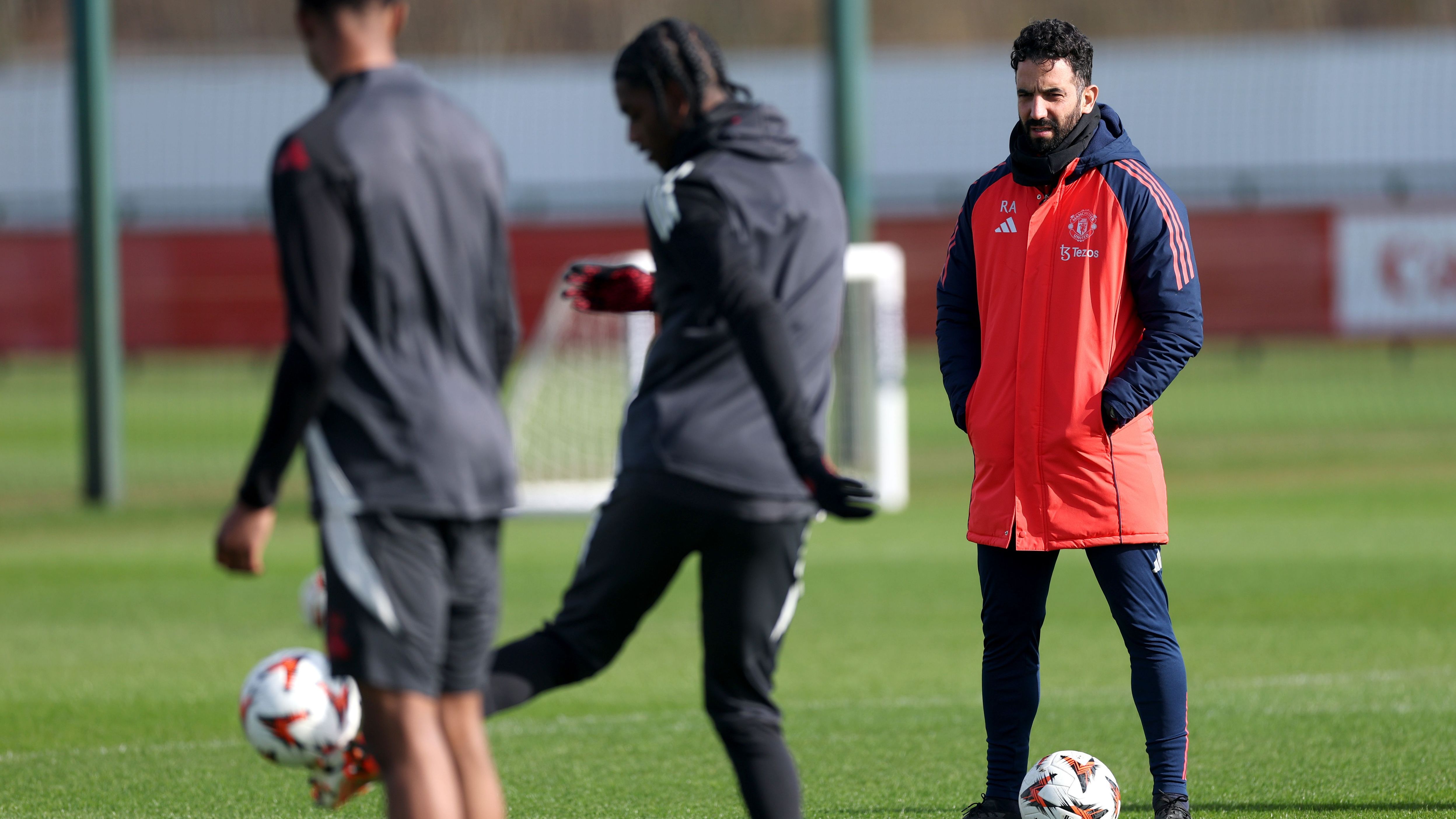 Manchester United Training Session And Press Conference - UEFA Europa League 2024/25 Round of 16 First Leg