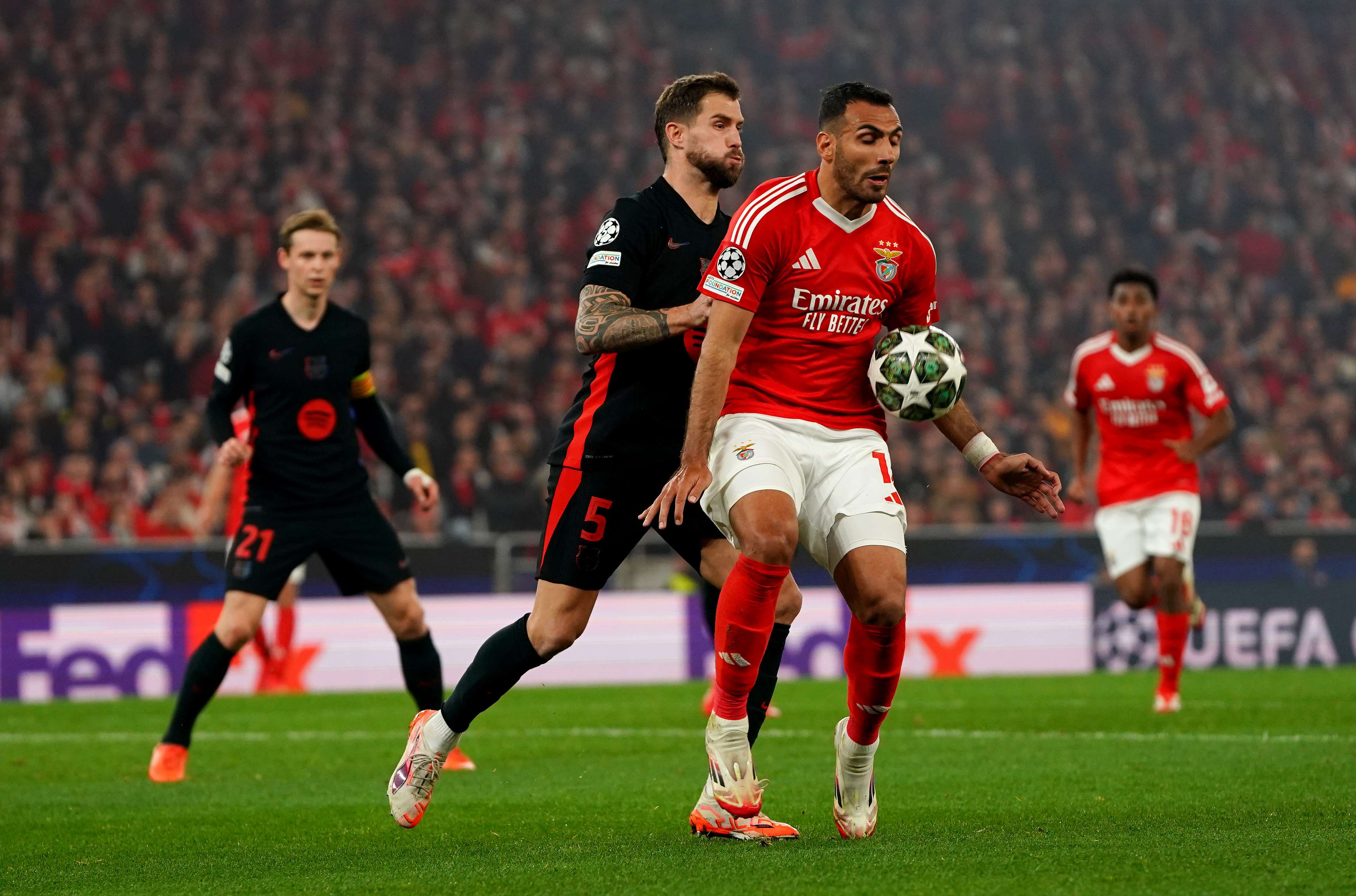 SL Benfica v FC Barcelona - UEFA Champions League 2024/25 Round of 16 First Leg