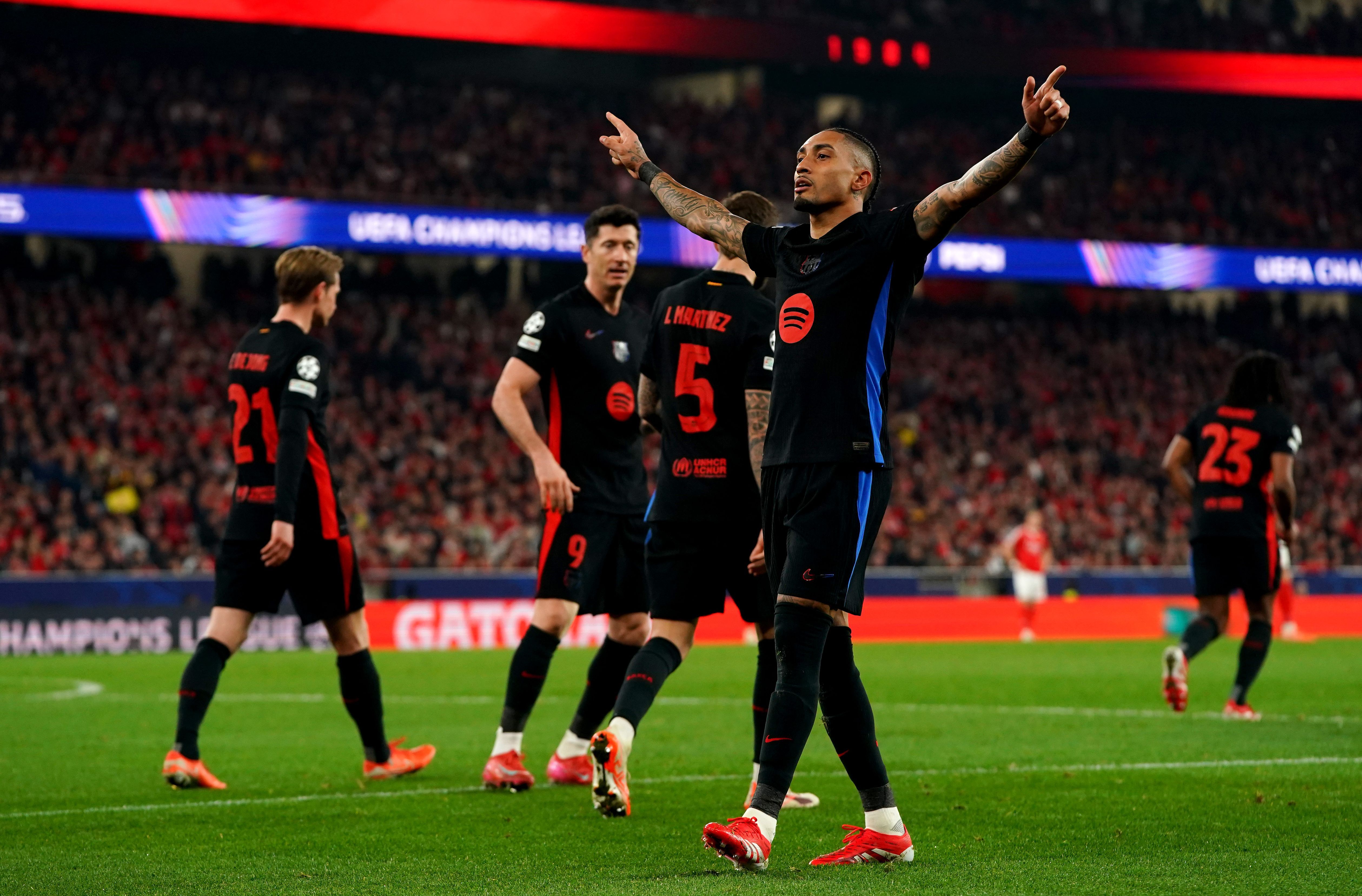 SL Benfica v FC Barcelona - UEFA Champions League 2024/25 Round of 16 First Leg