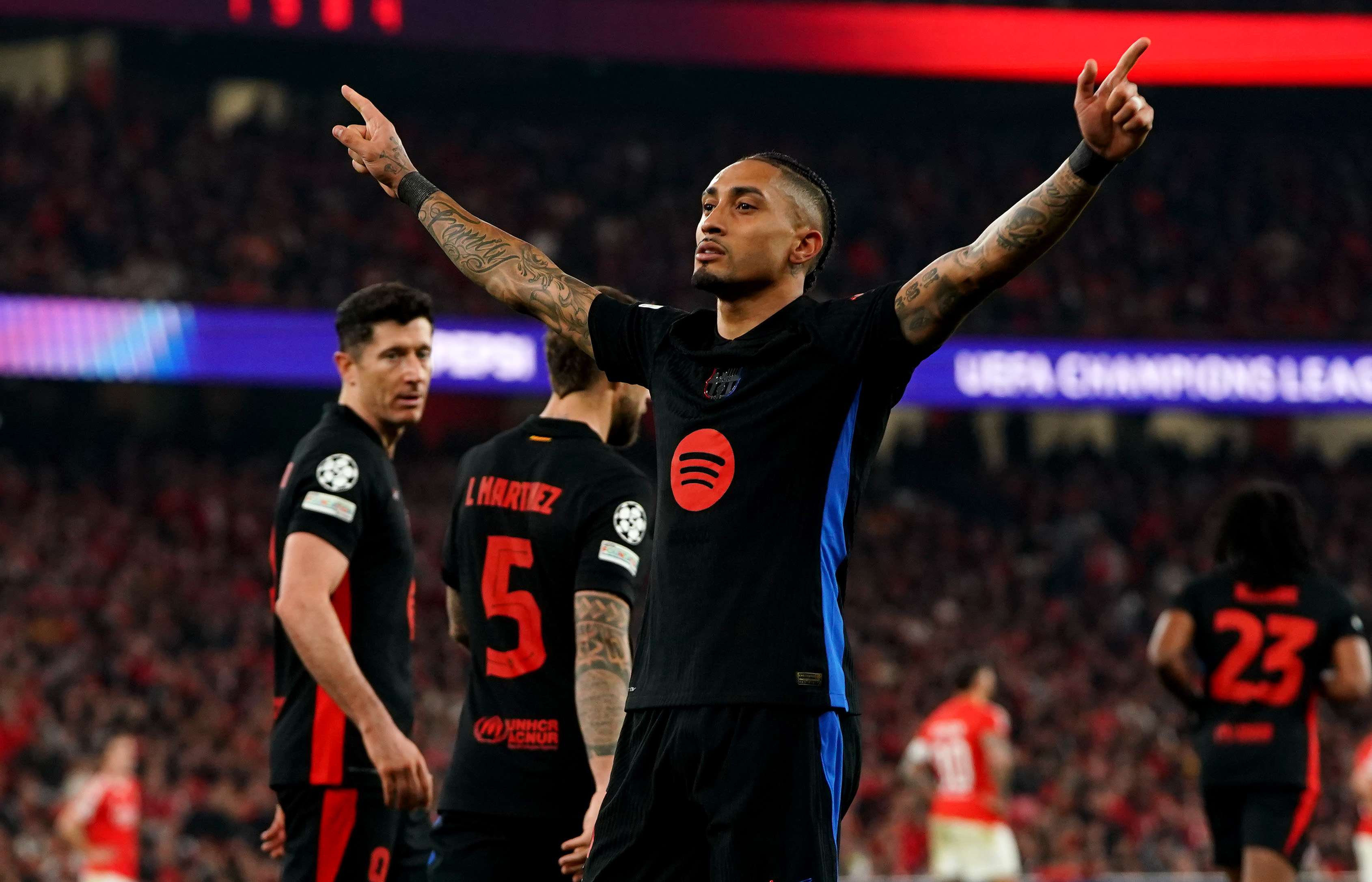 SL Benfica v FC Barcelona - UEFA Champions League 2024/25 Round of 16 First Leg