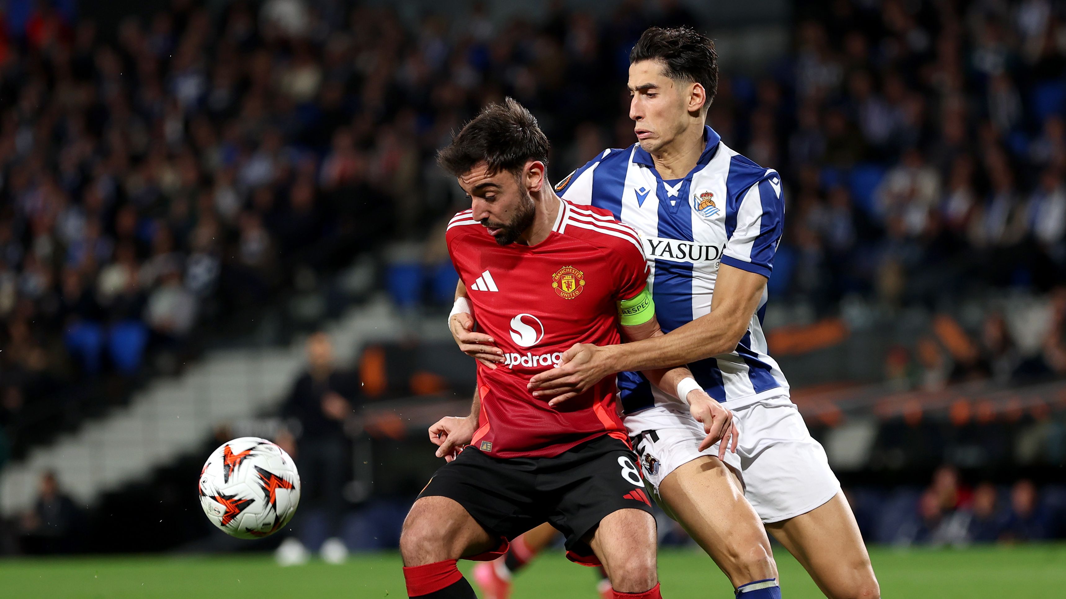 Real Sociedad de Futbol v Manchester United - UEFA Europa League 2024/25 Round of 16 First Leg