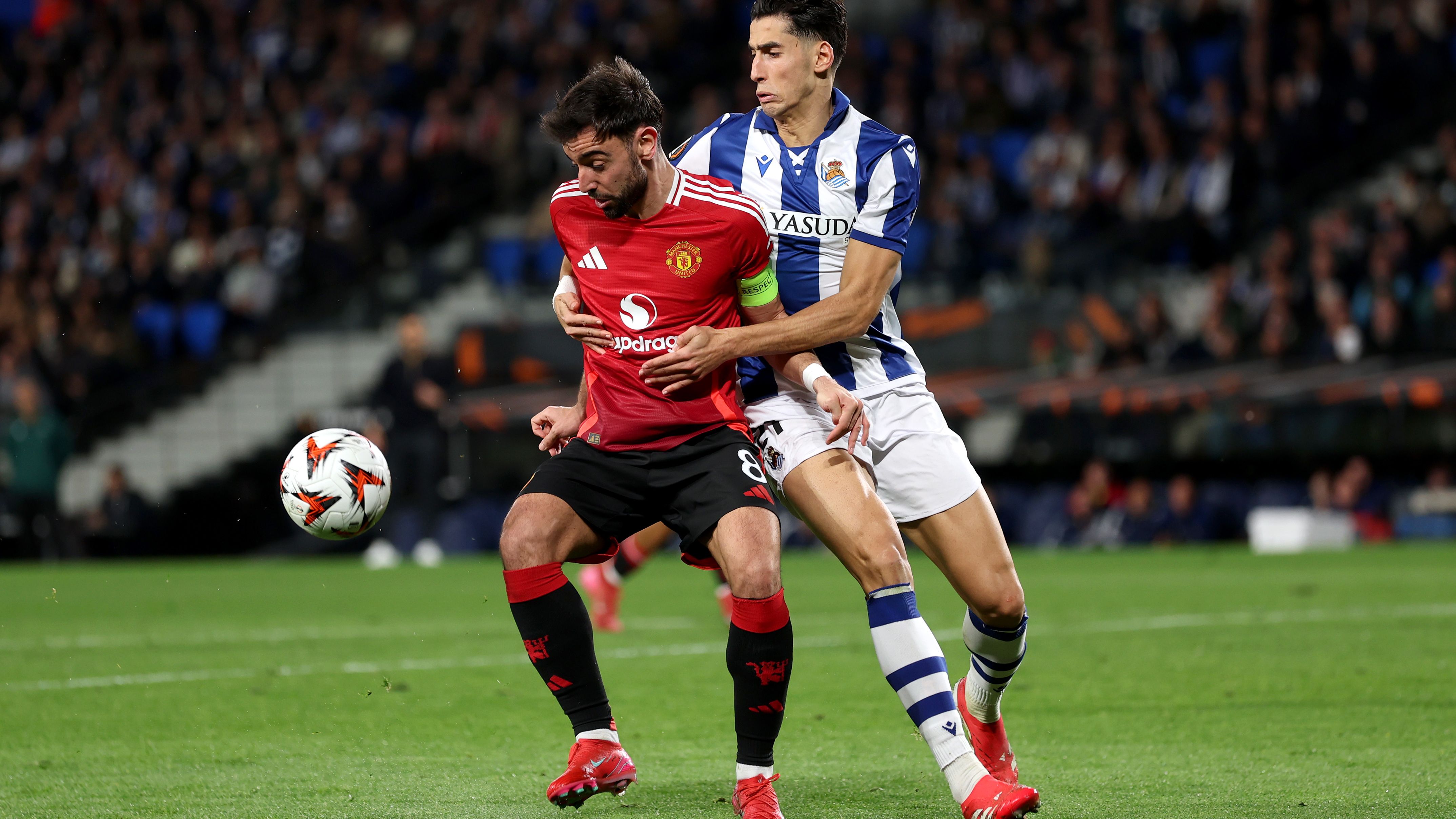 Real Sociedad de Futbol v Manchester United - UEFA Europa League 2024/25 Round of 16 First Leg