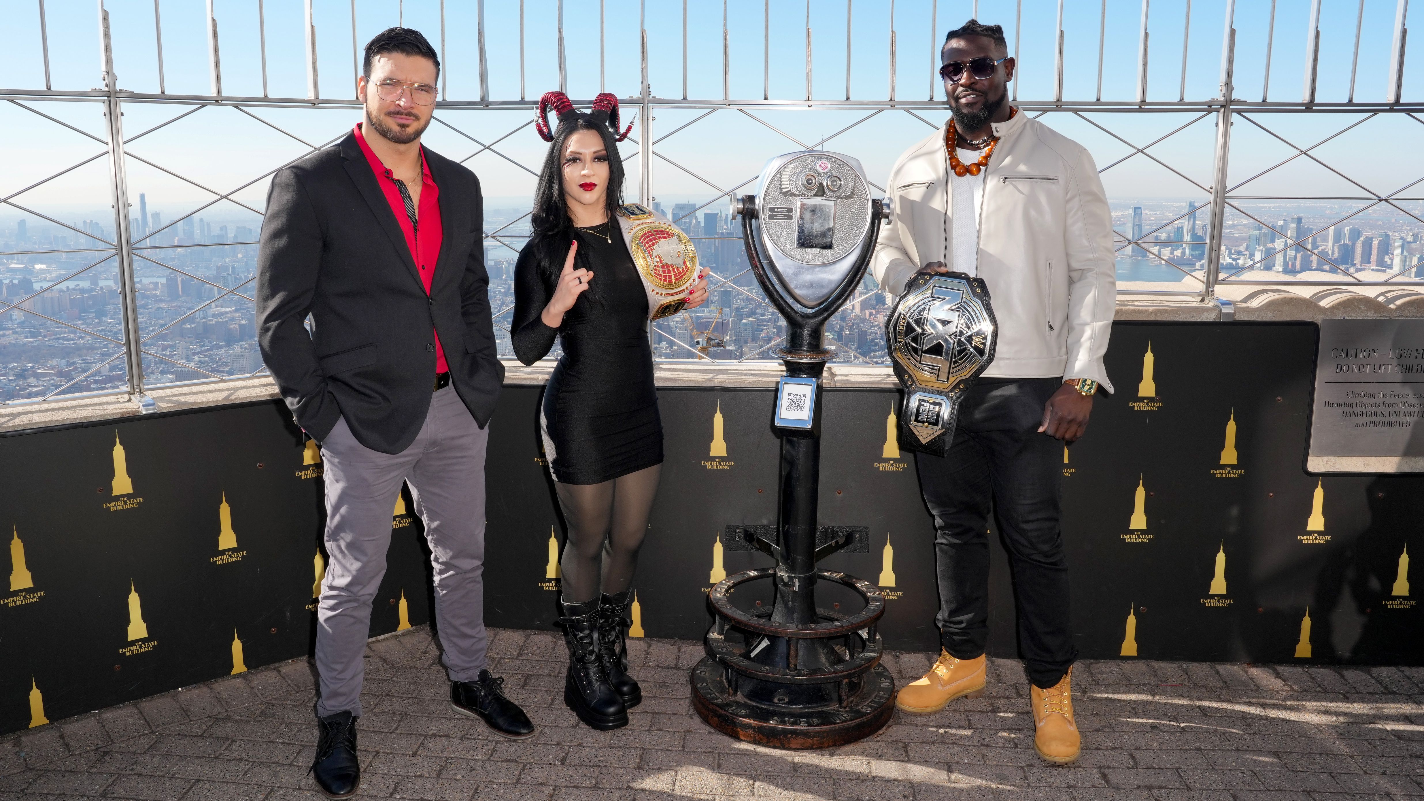 NXT's Men's Champion Oba Femi, NXT Women's North American Champion Stephanie Vaquer and Ethan Page to Visit the Empire State Building Ahead of Tuesday's Roadblock at The Theater at Madison Square Garden
