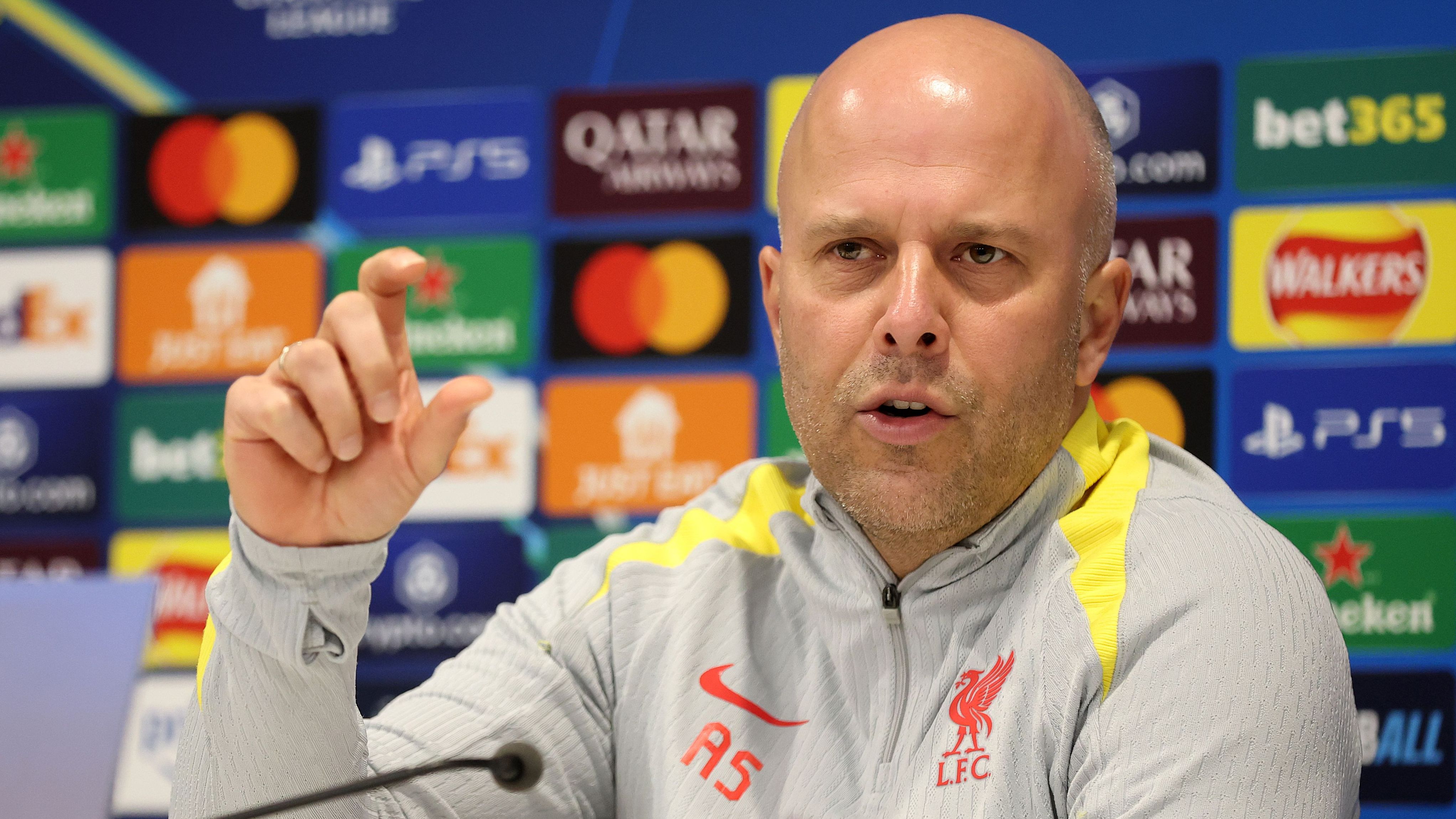 Liverpool FC Training Session And Press Conference - UEFA Champions League 2024/25 Round of 16 Second Leg