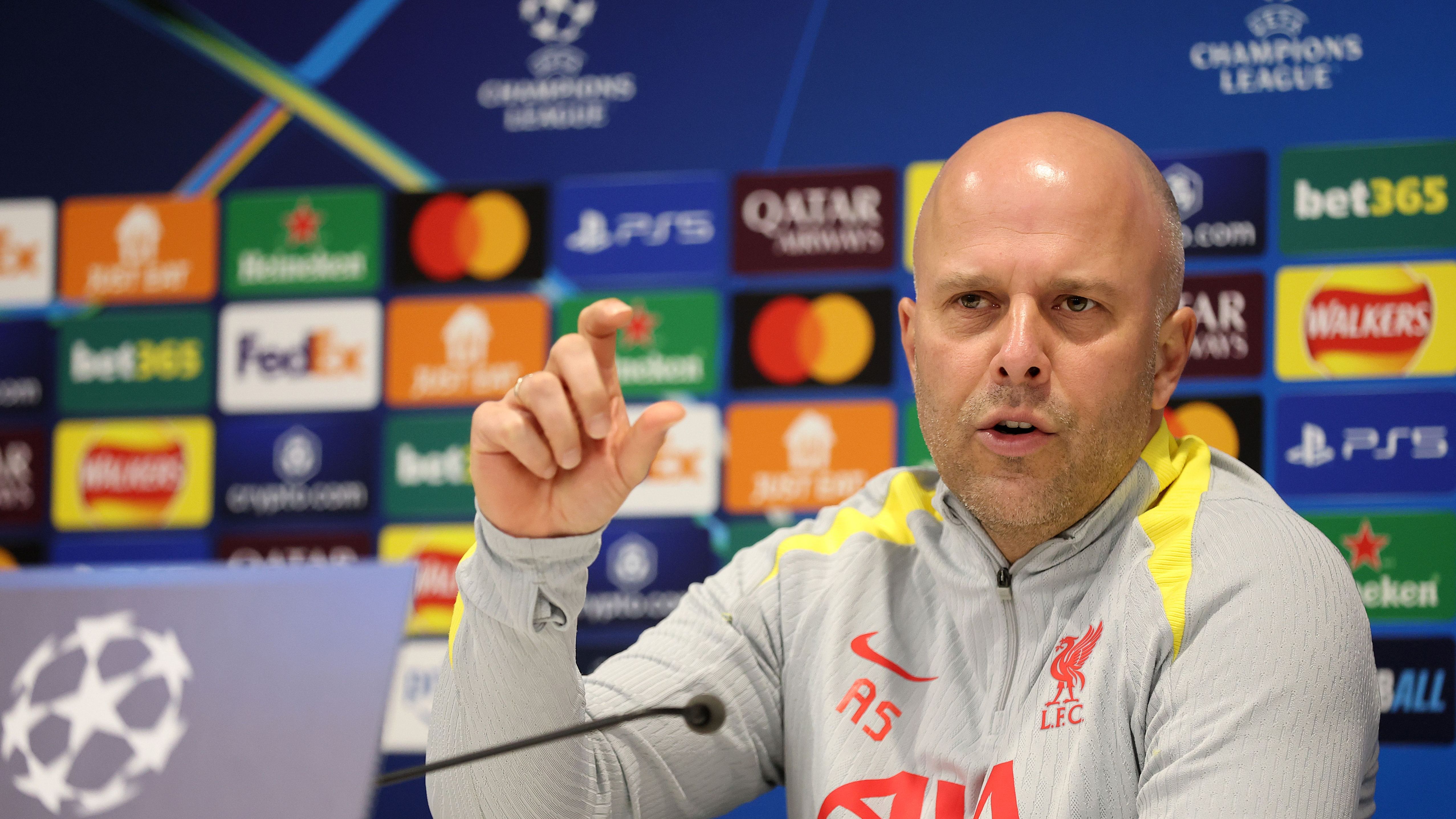 Liverpool FC Training Session And Press Conference - UEFA Champions League 2024/25 Round of 16 Second Leg