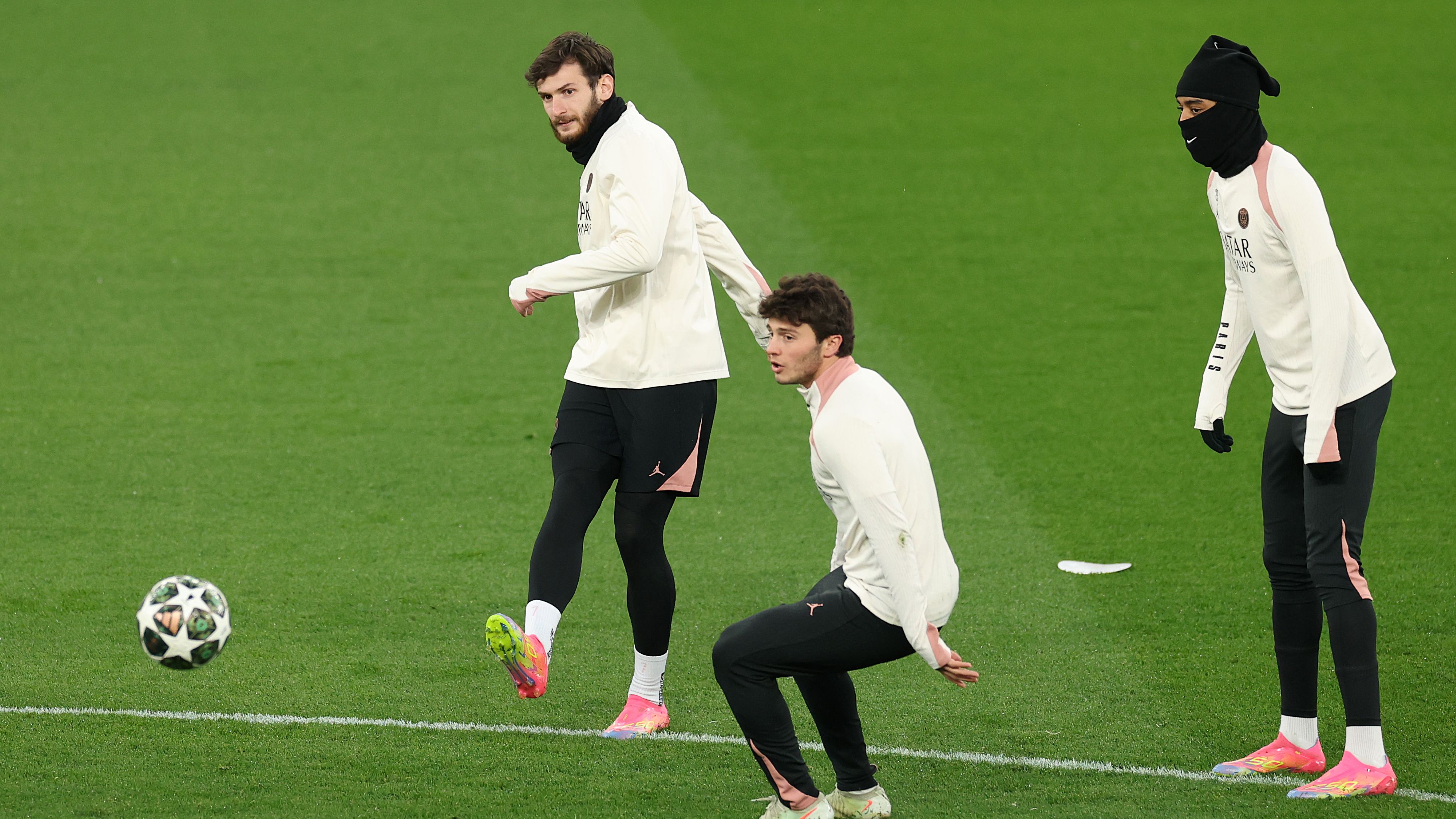 Paris Saint-Germain Training Session And Press Conference - UEFA Champions League 2024/25 Round of 16 Second Leg