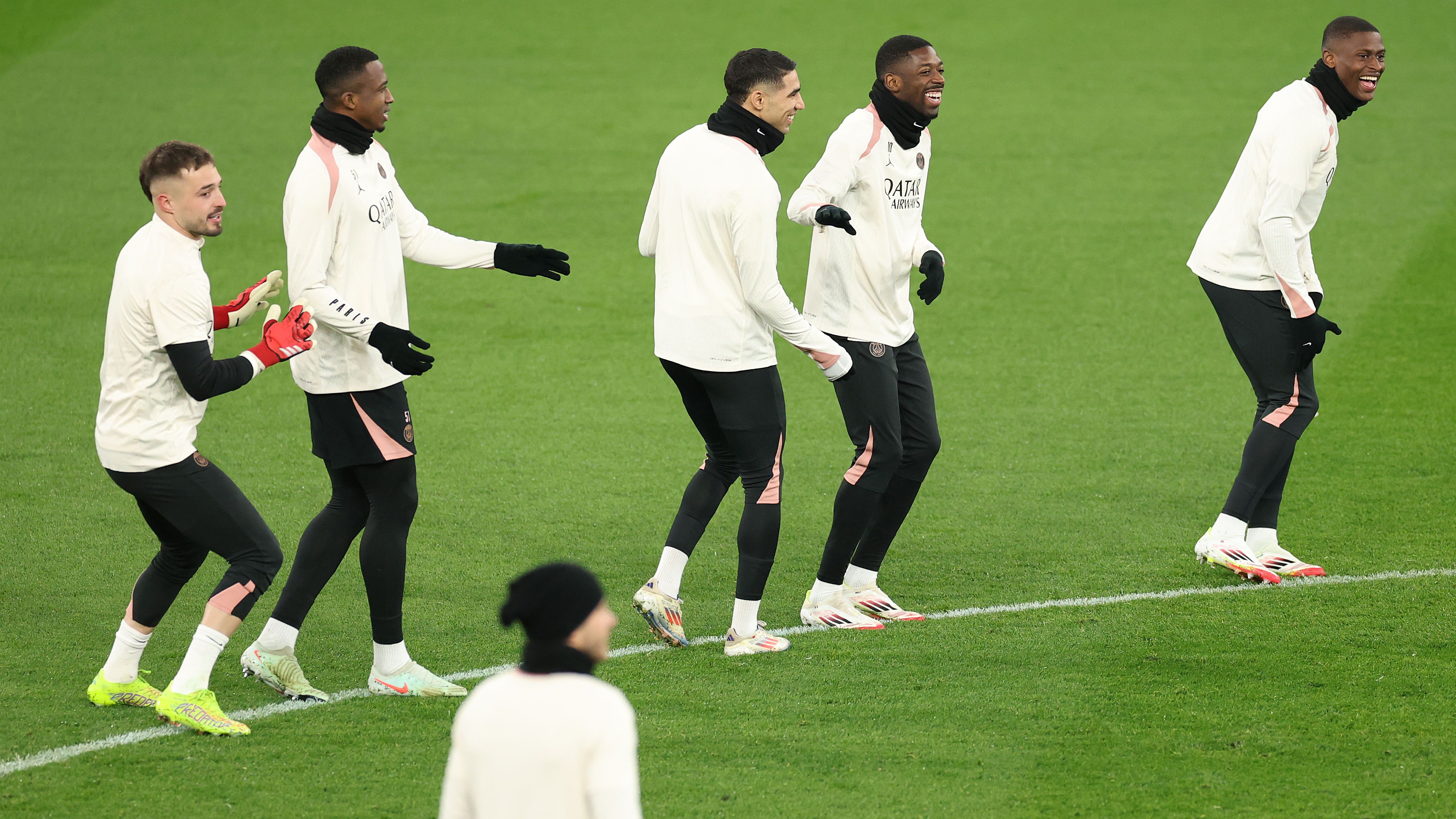 Paris Saint-Germain Training Session And Press Conference - UEFA Champions League 2024/25 Round of 16 Second Leg