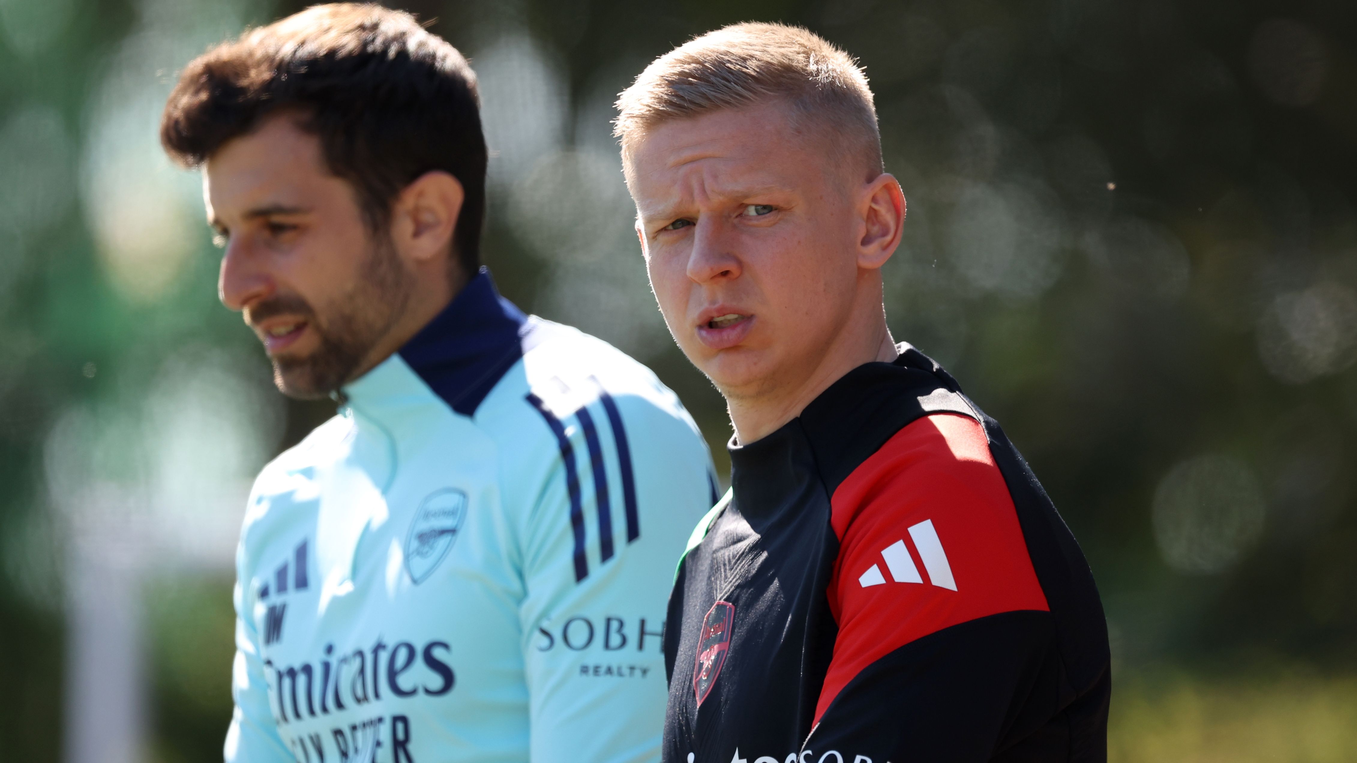 Arsenal FC Training Session And Press Conference - UEFA Champions League 2024/25 Quarter Final First Leg