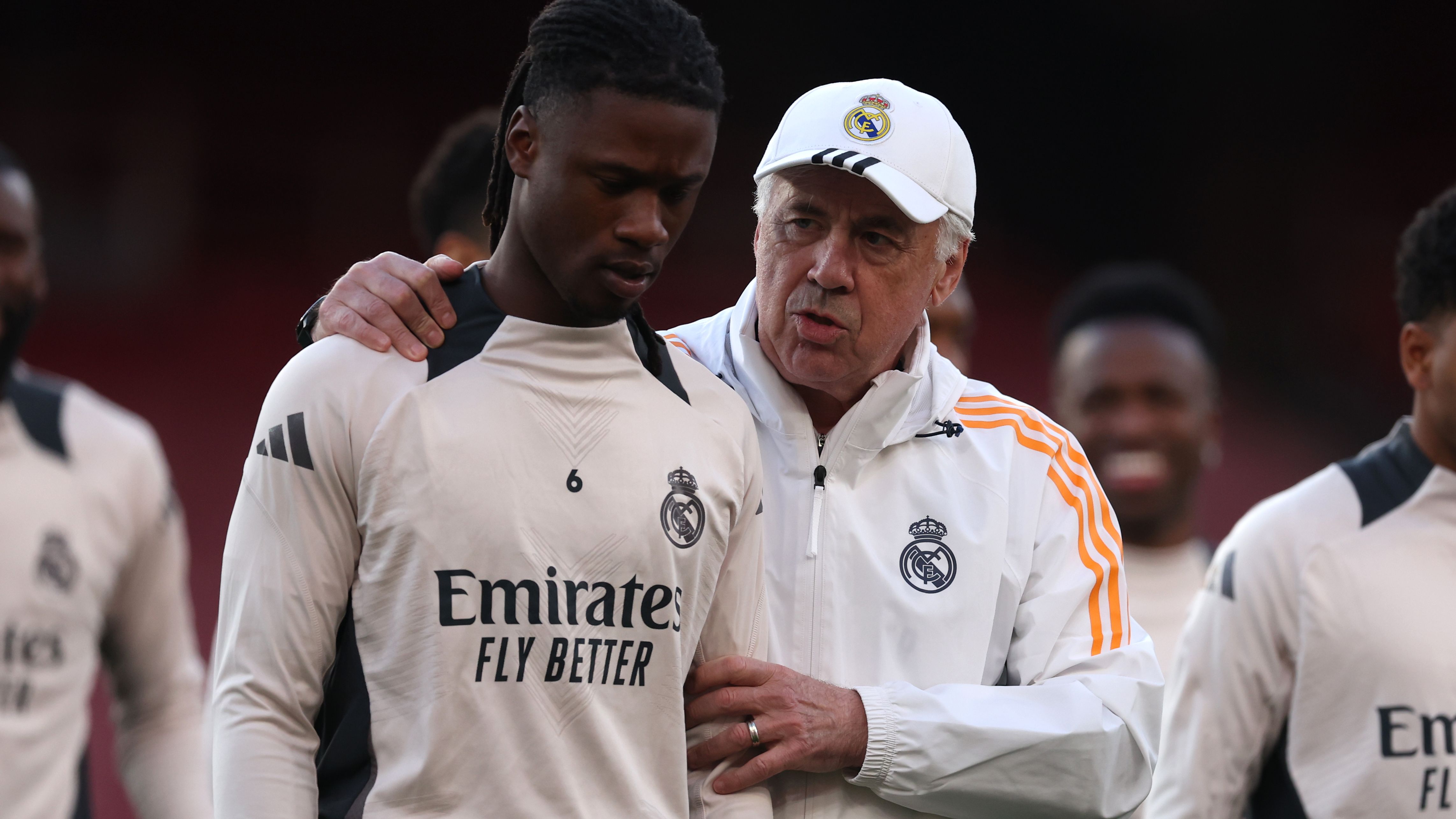 Real Madrid C.F. Training Session And Press Conference - UEFA Champions League 2024/25 Quarter Final First Leg