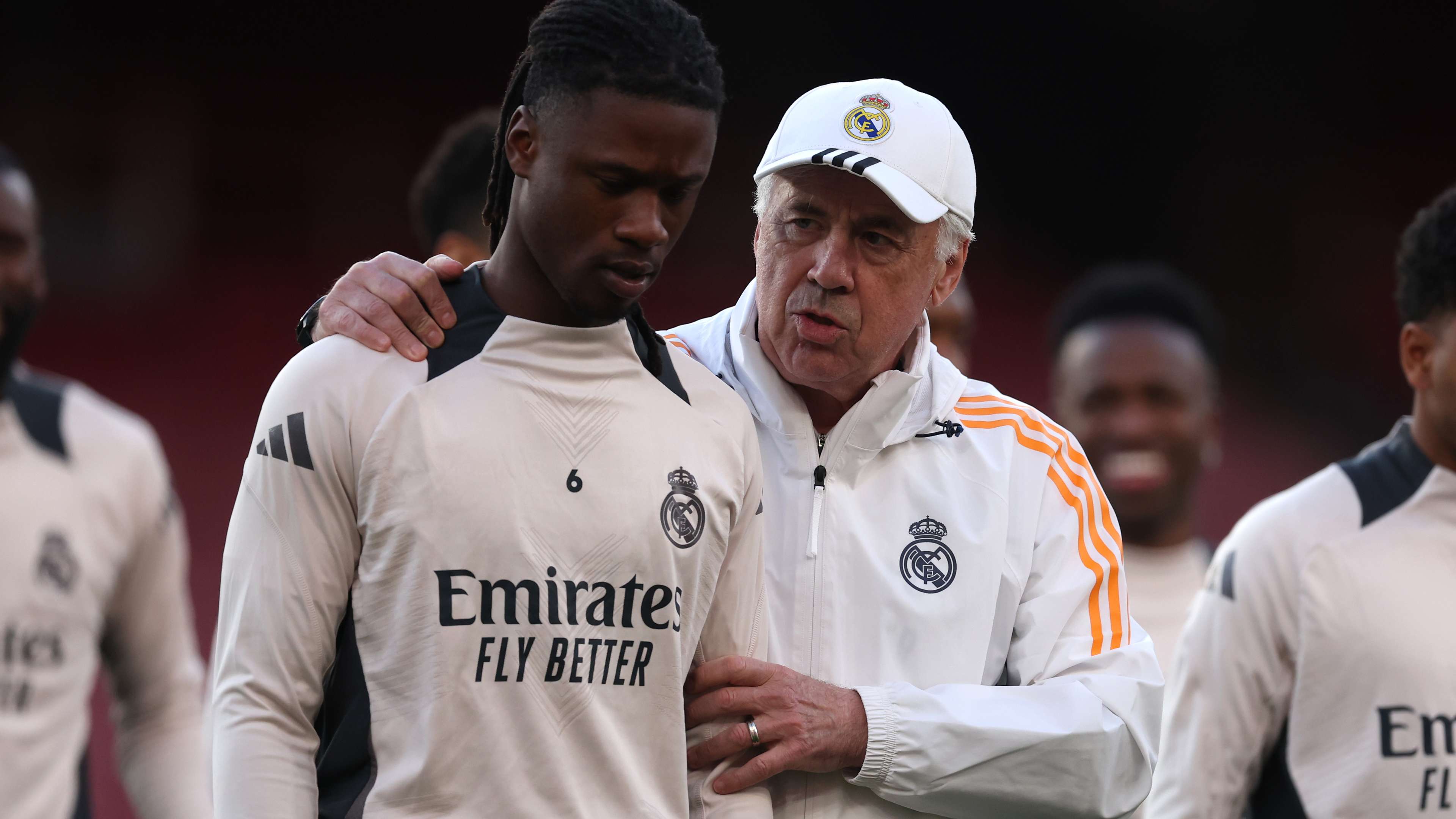 Real Madrid C.F. Training Session And Press Conference - UEFA Champions League 2024/25 Quarter Final First Leg