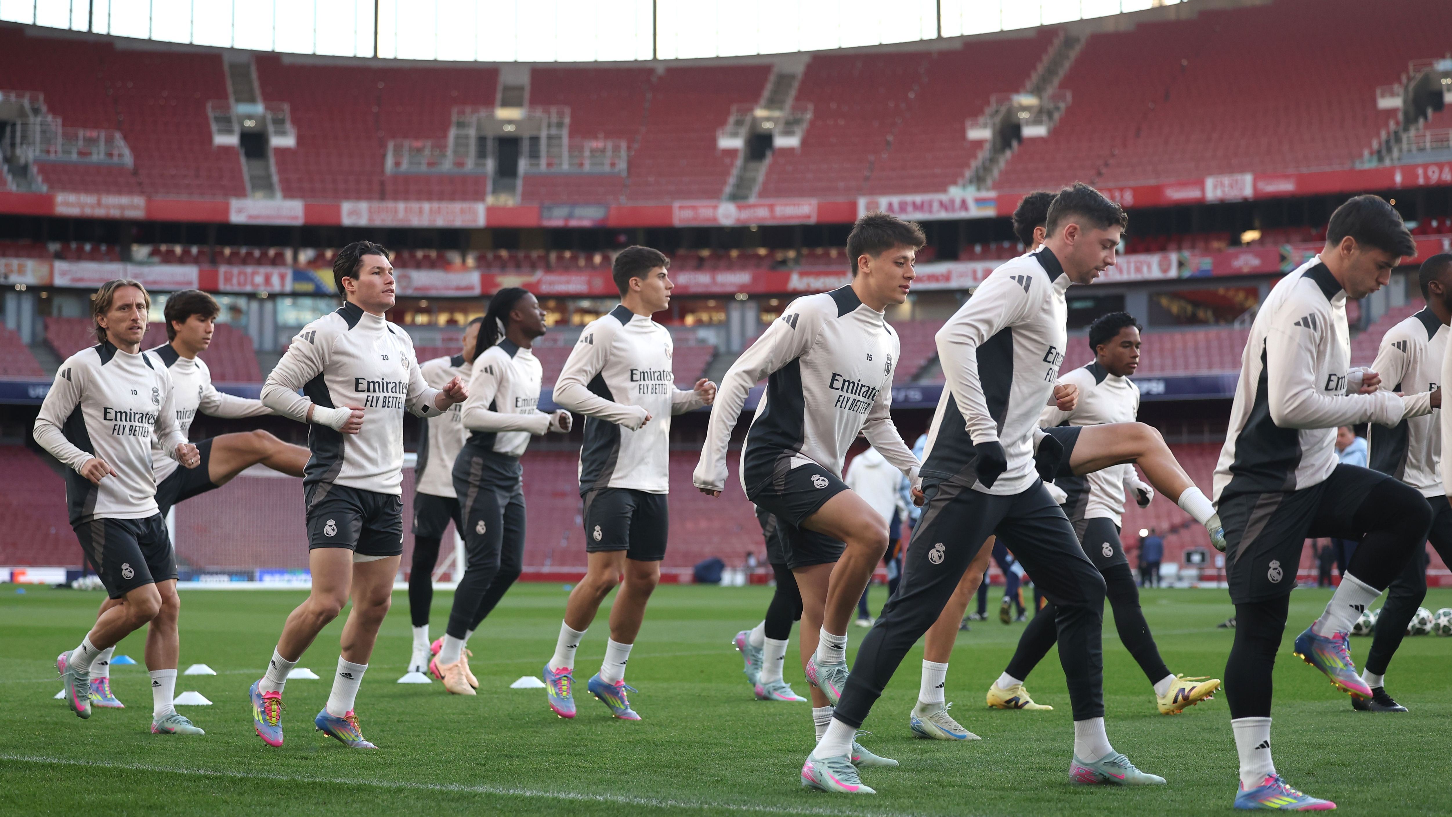 Real Madrid C.F. Training Session And Press Conference - UEFA Champions League 2024/25 Quarter Final First Leg