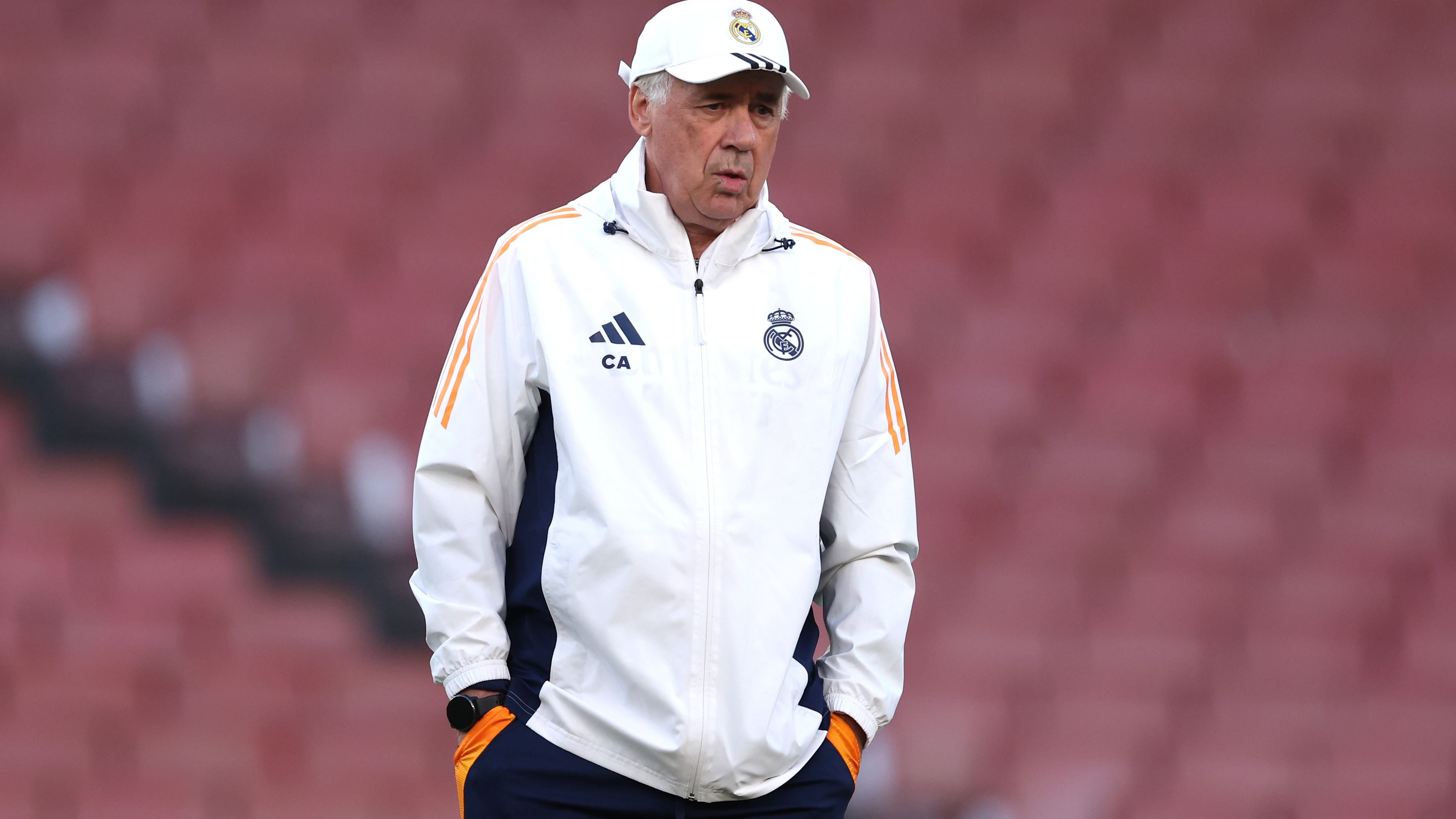 Real Madrid C.F. Training Session And Press Conference - UEFA Champions League 2024/25 Quarter Final First Leg