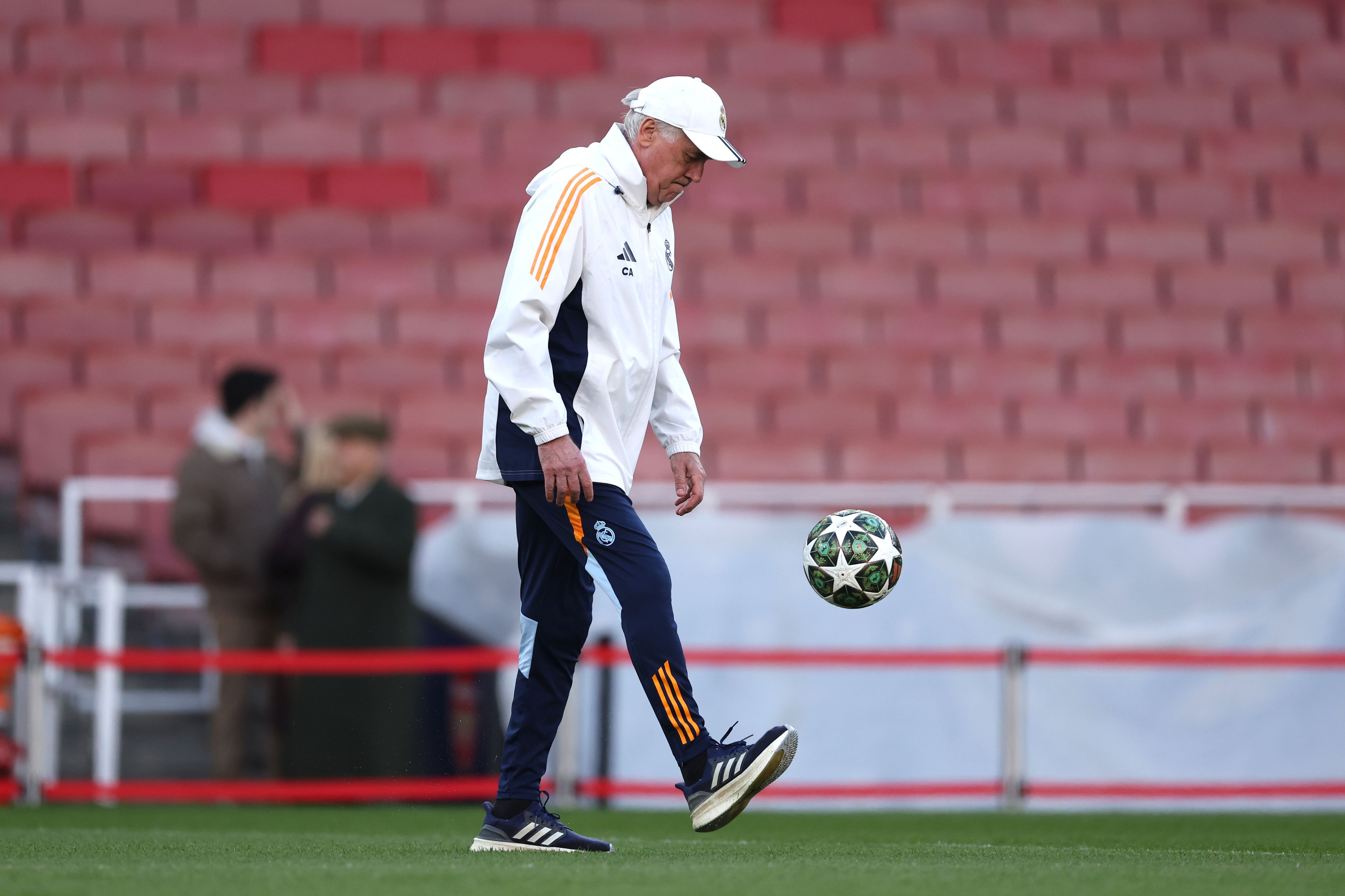 Real Madrid C.F. Training Session And Press Conference - UEFA Champions League 2024/25 Quarter Final First Leg