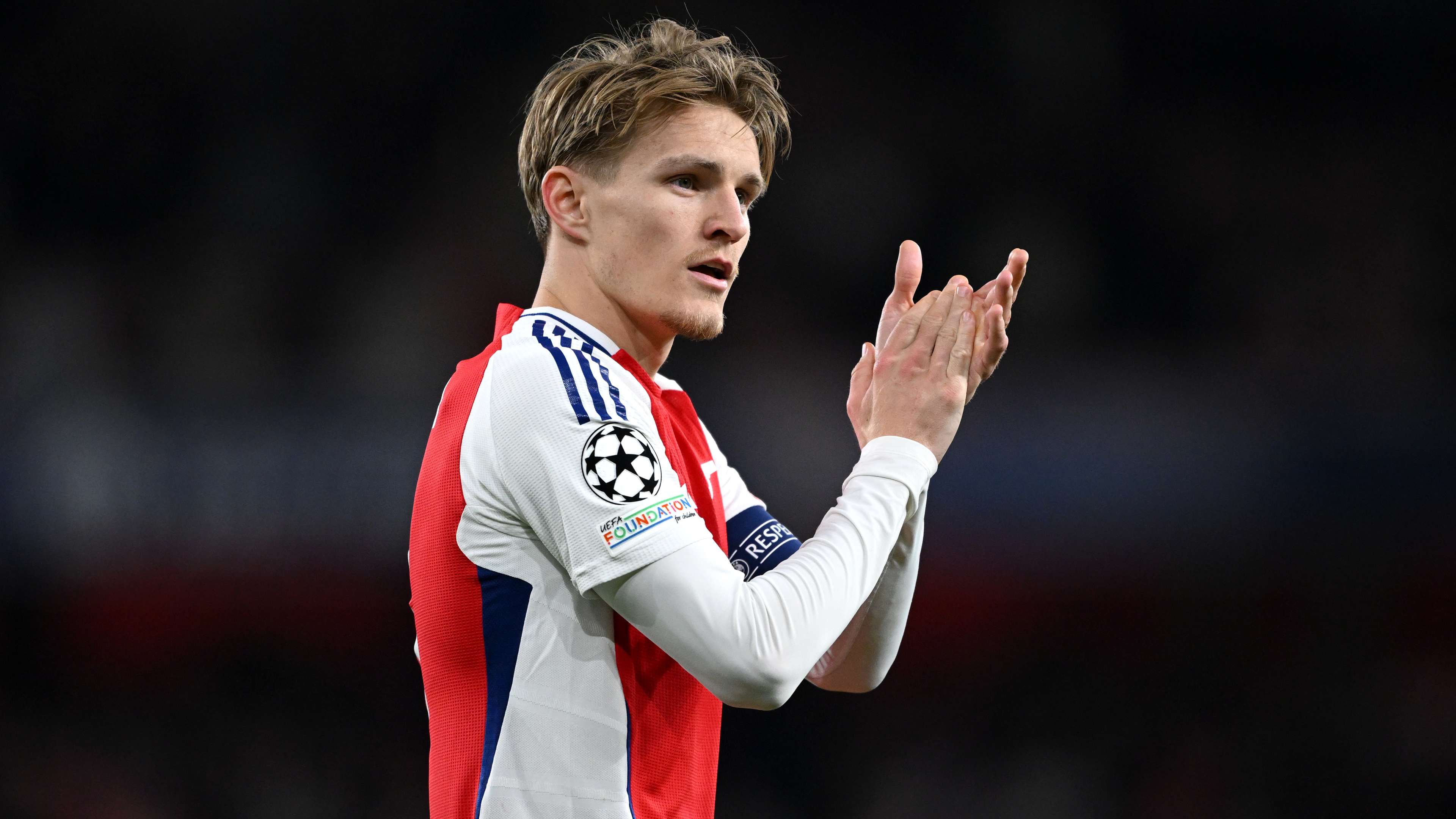 Martin Odegaard Arsenal Champions League 2025