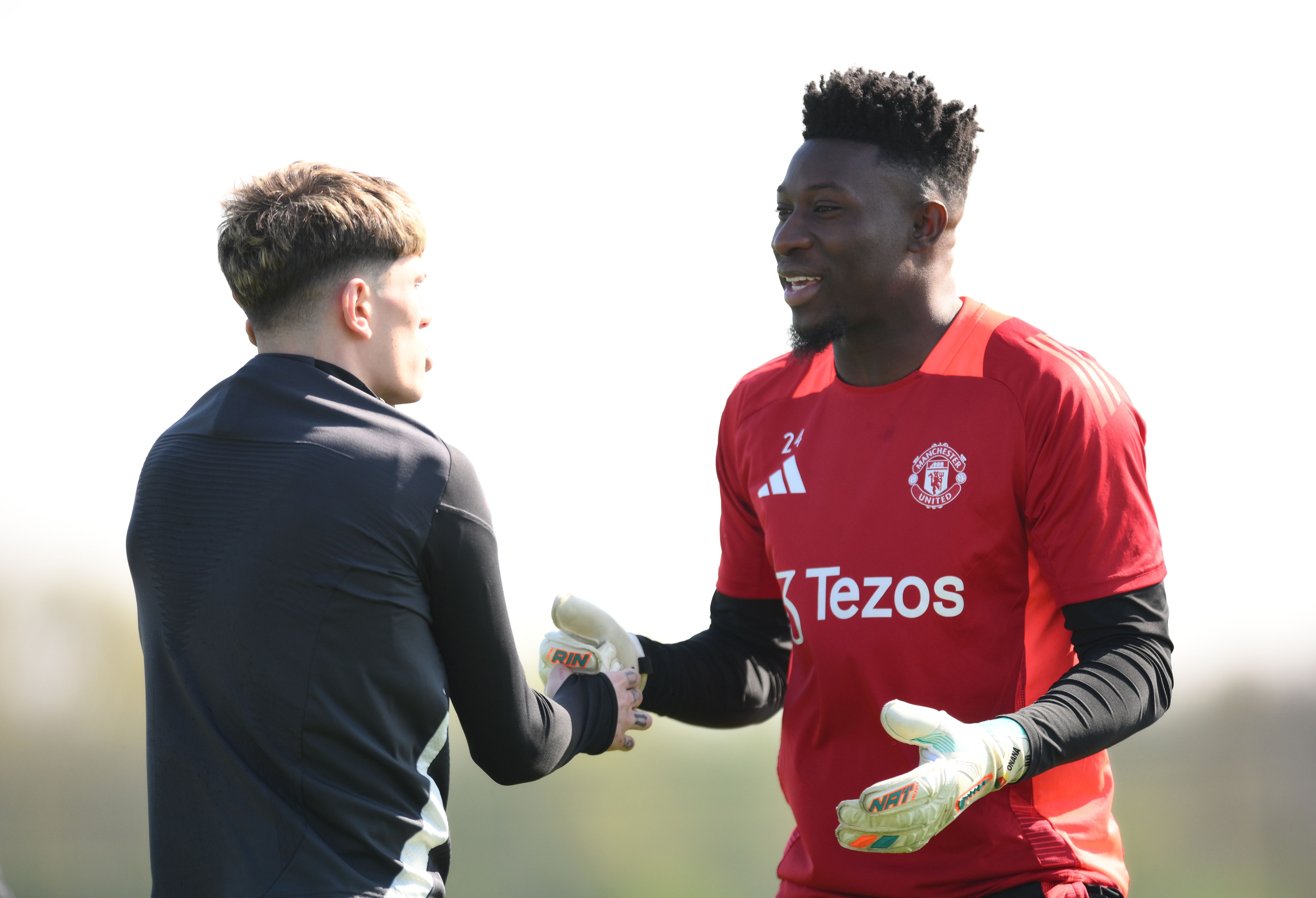 Manchester United Training Session And Press Conference - UEFA Europa League 2024/25 Quarter Final First Leg