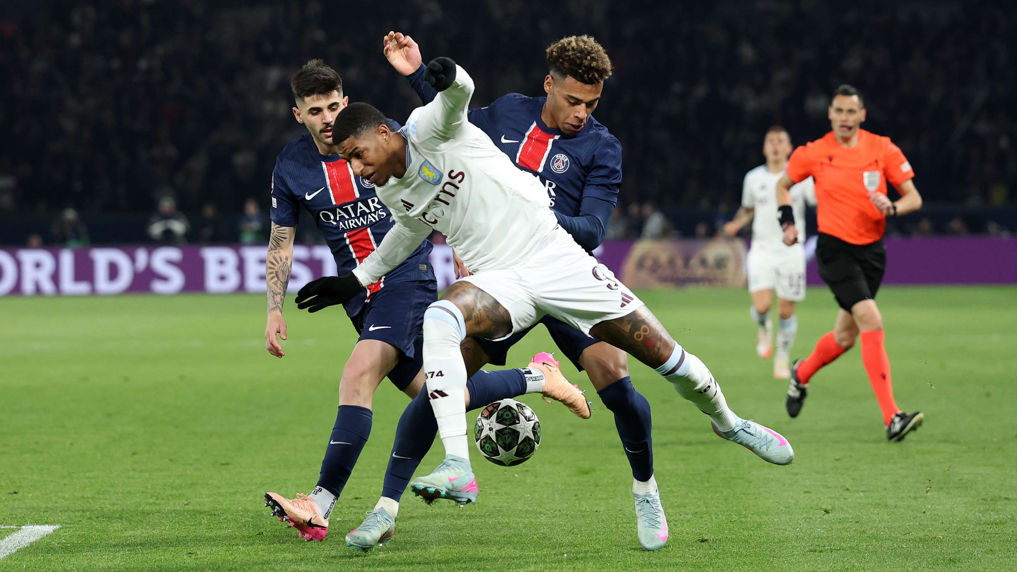 Paris Saint-Germain v Aston Villa FC - UEFA Champions League 2024/25 Quarter Final First Leg