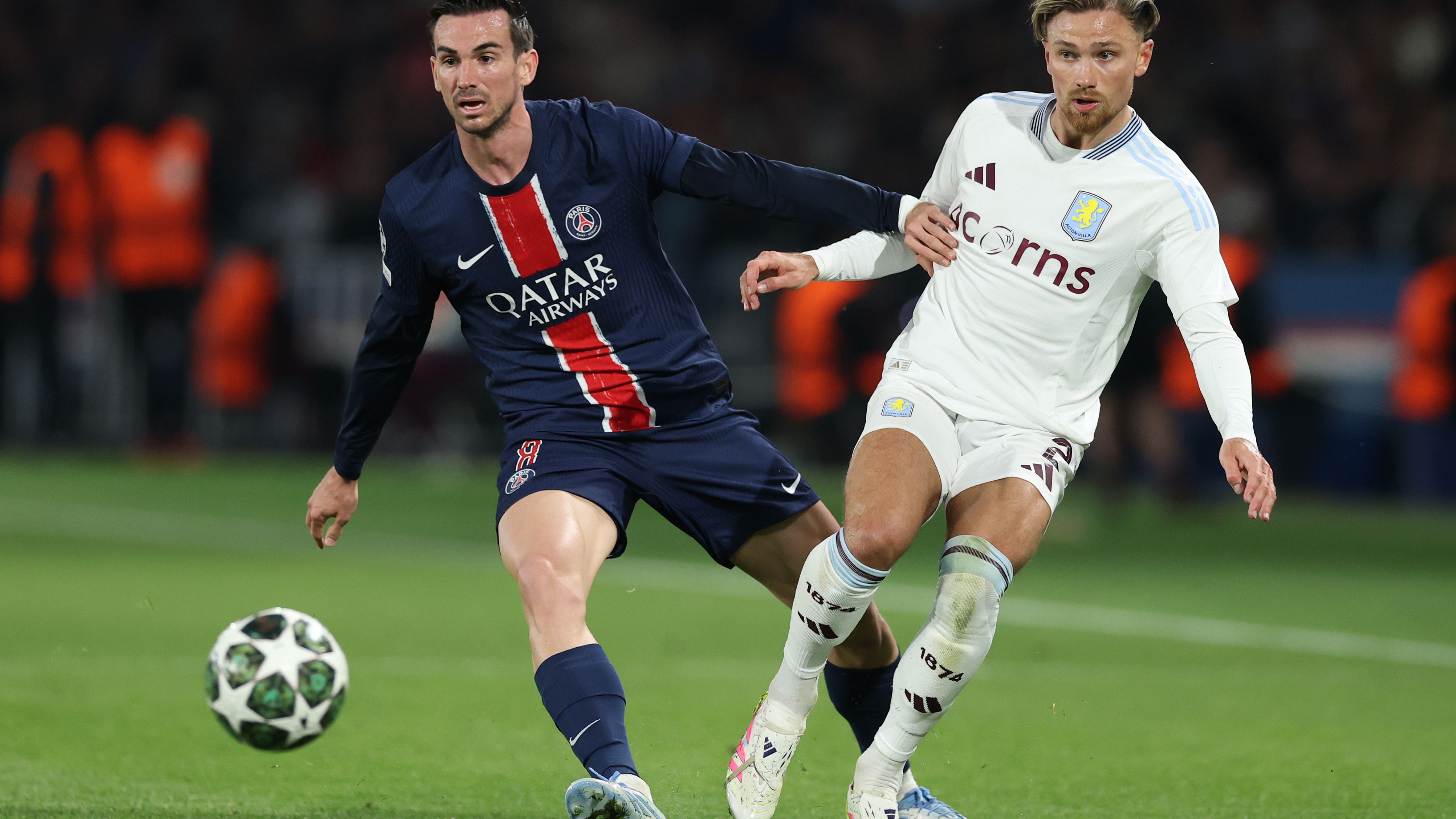 Paris Saint-Germain v 	Aston Villa FC - UEFA Champions League 2024/25 Quarter Final First Leg
