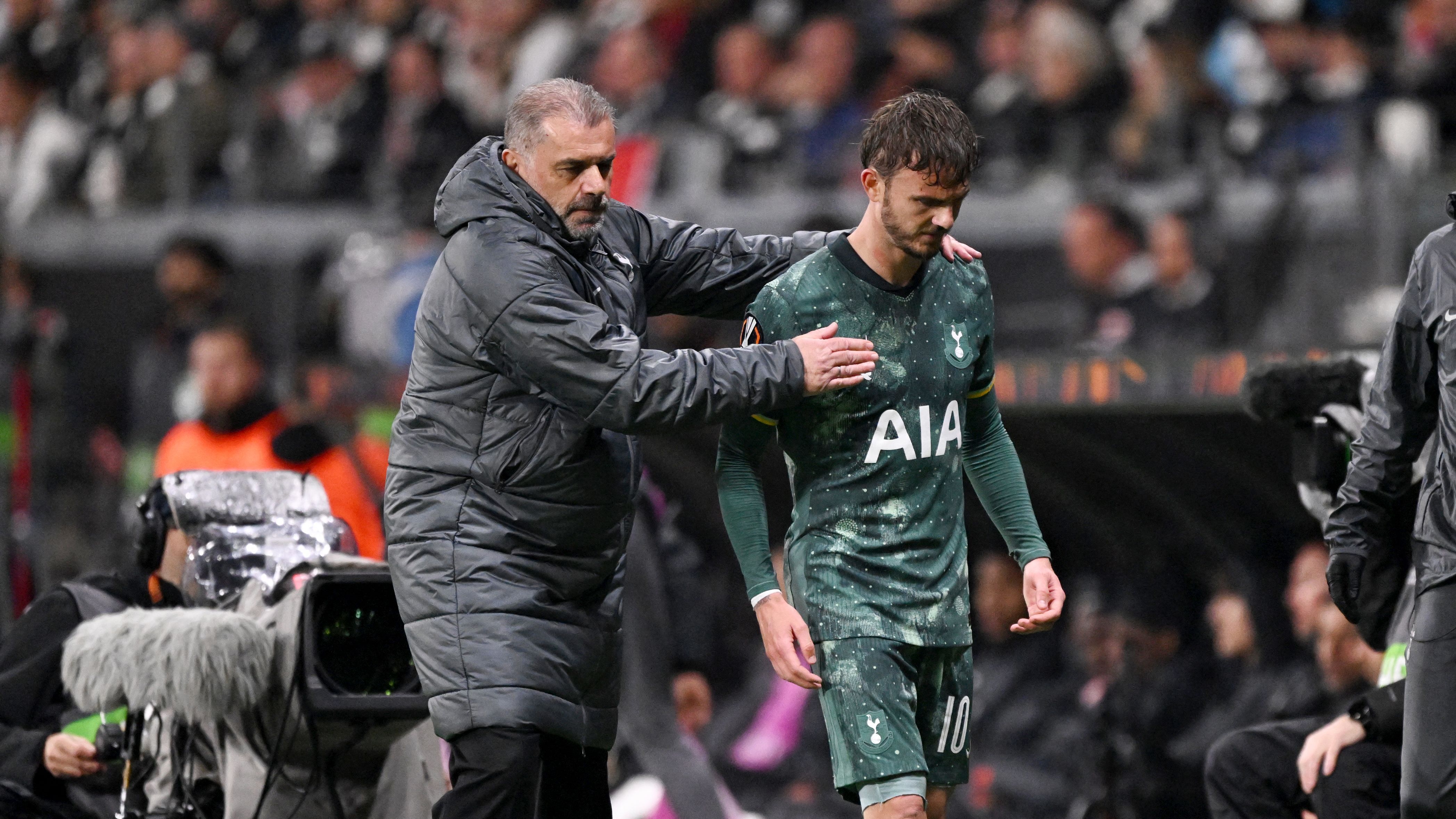 Ange Postecoglou reveals update on 'super courageous' James Maddison after horror injury in Tottenham's Europa League win over Eintracht Frankfurt | Goal.com UK