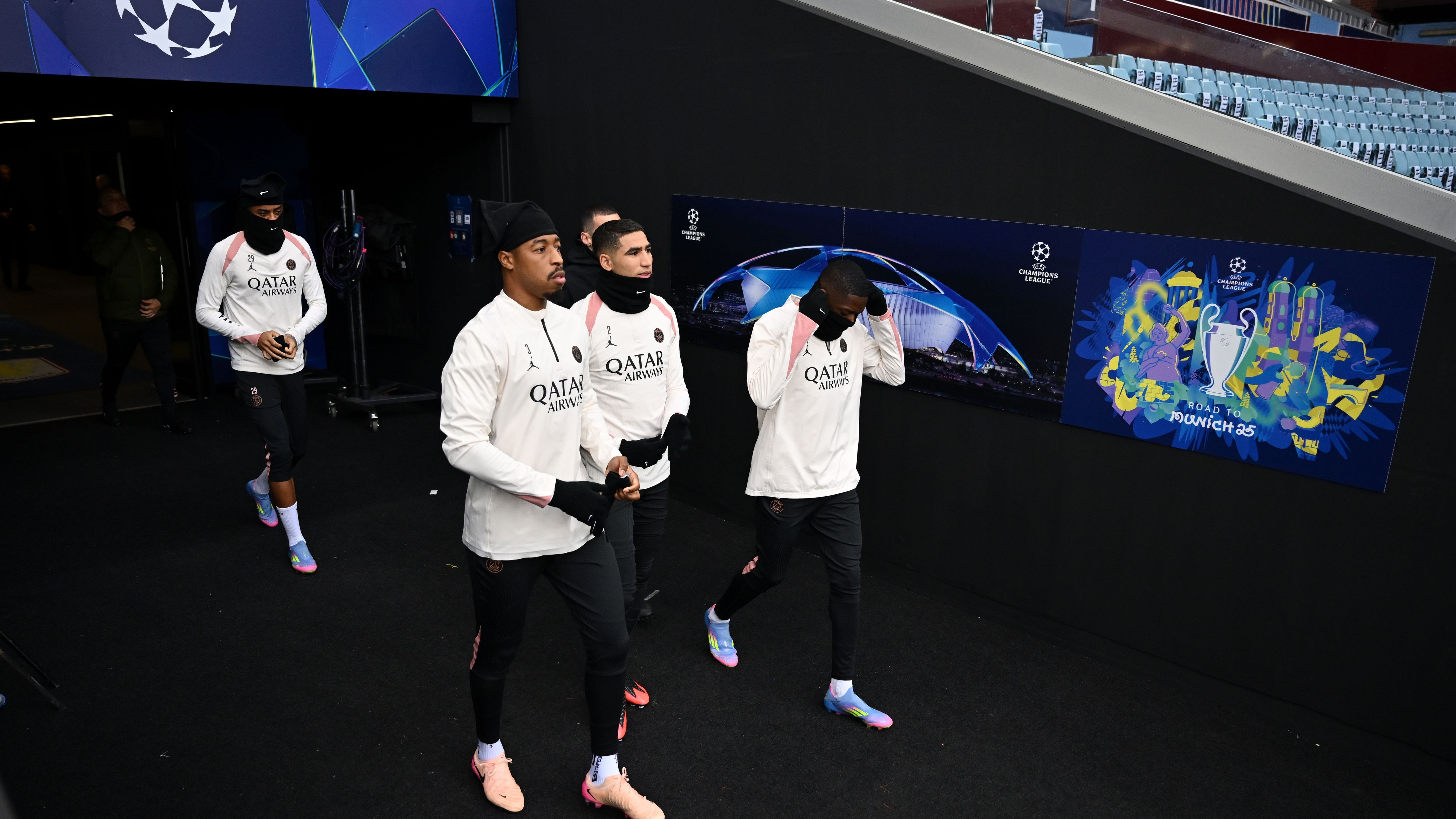 Paris Saint-Germain Training Session And Press Conference - UEFA Champions League 2024/25 Quarter Final Second Leg