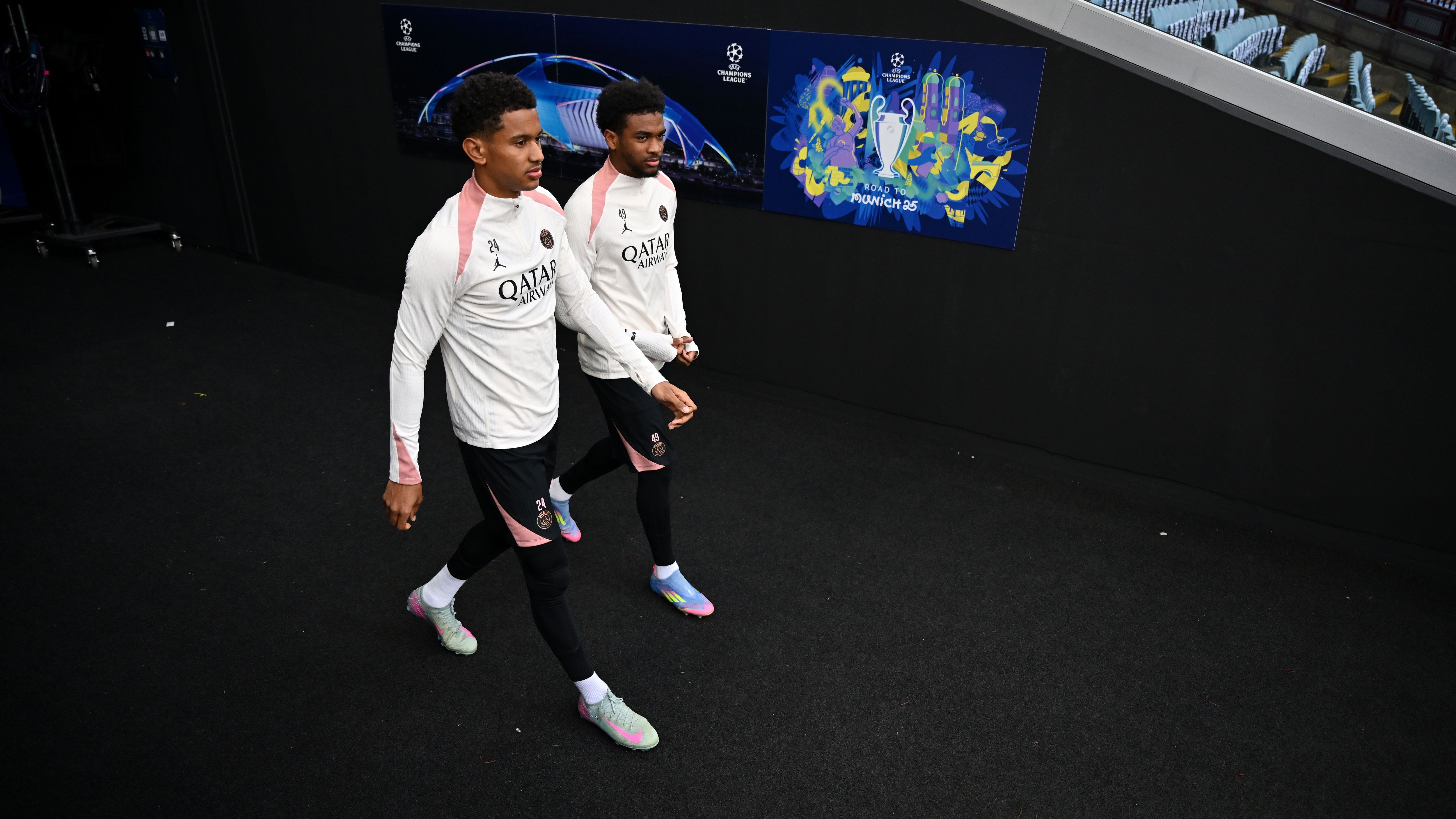 Paris Saint-Germain Training Session And Press Conference - UEFA Champions League 2024/25 Quarter Final Second Leg