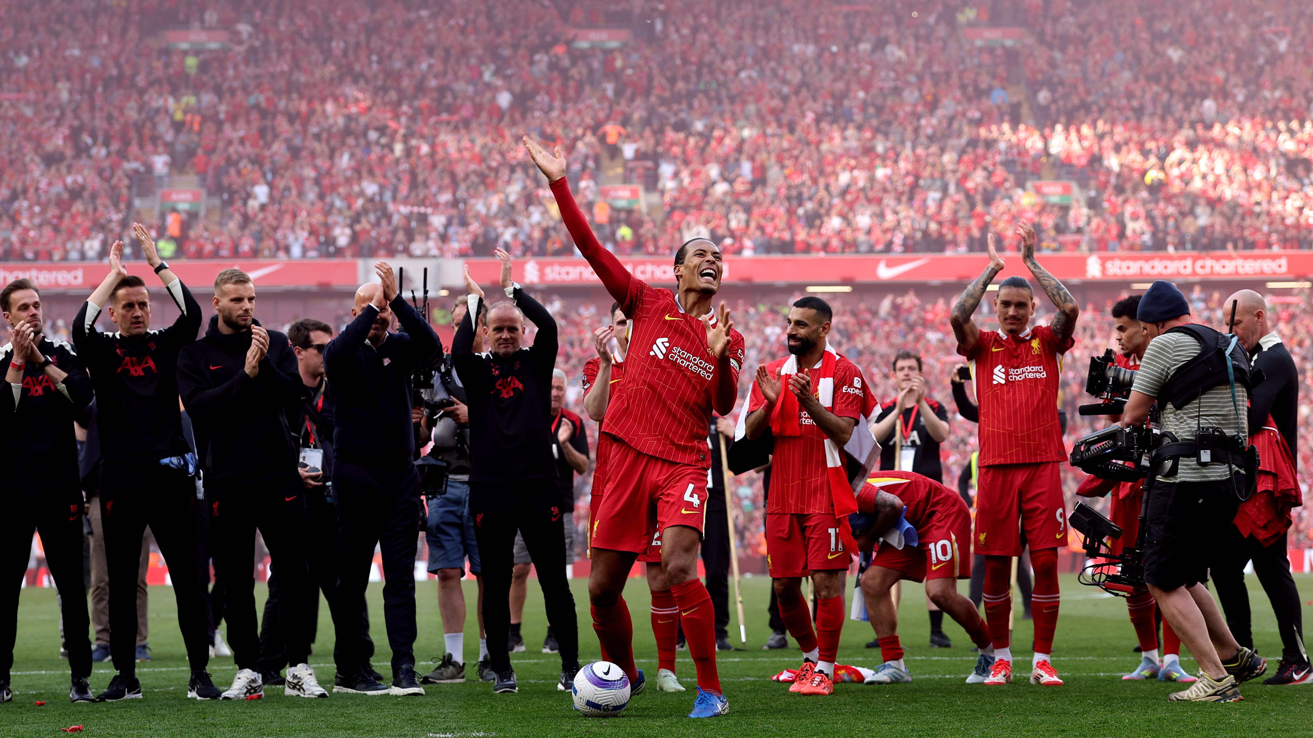 Liverpool continue their Premier League title celebrations in Dubai as Reds stars are spotted enjoying yacht and five-star hotel following their draw with Arsenal