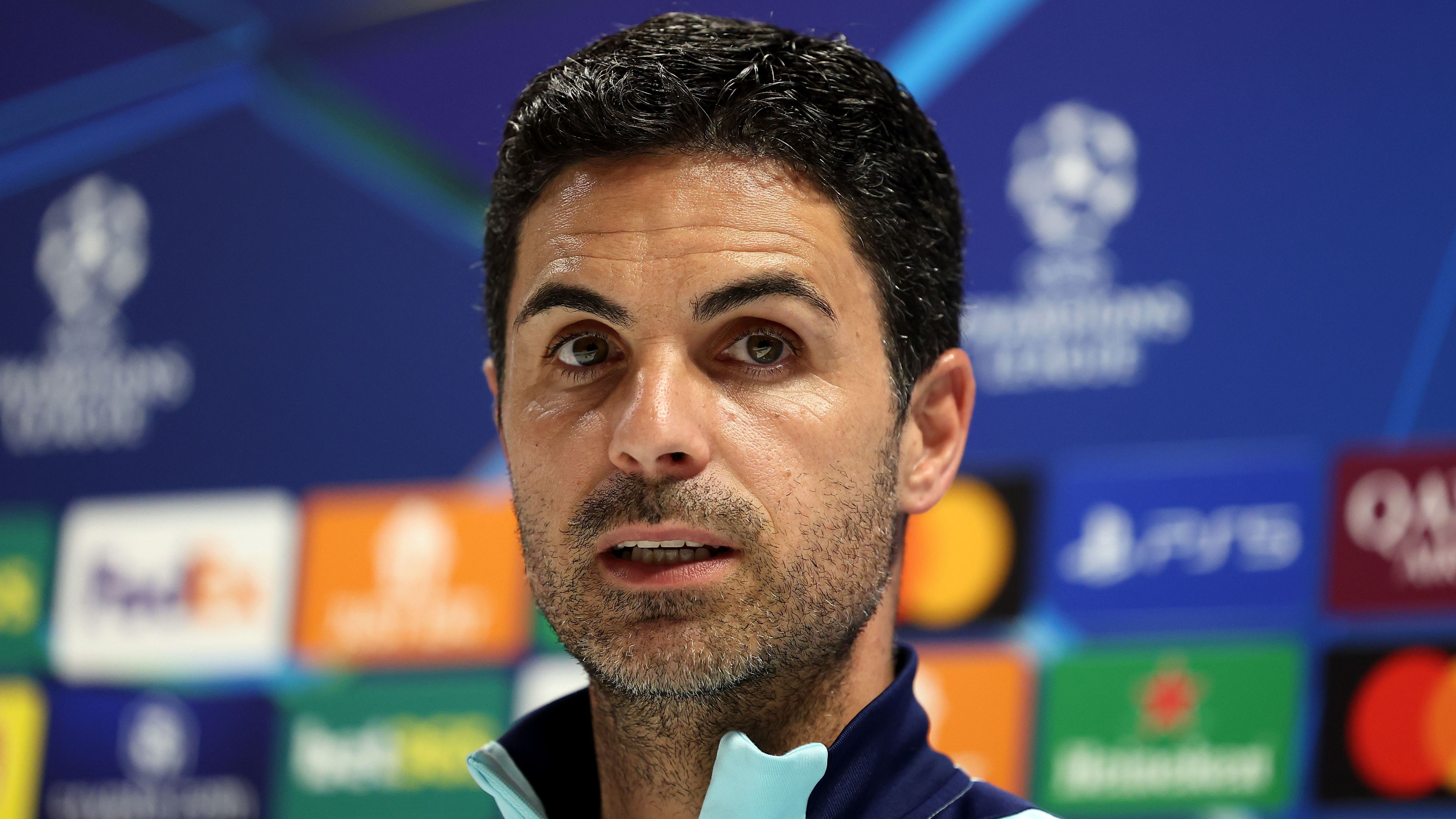 Arsenal FC Training Session And Press Conference - UEFA Champions League 2024/25 Semi Final First Leg