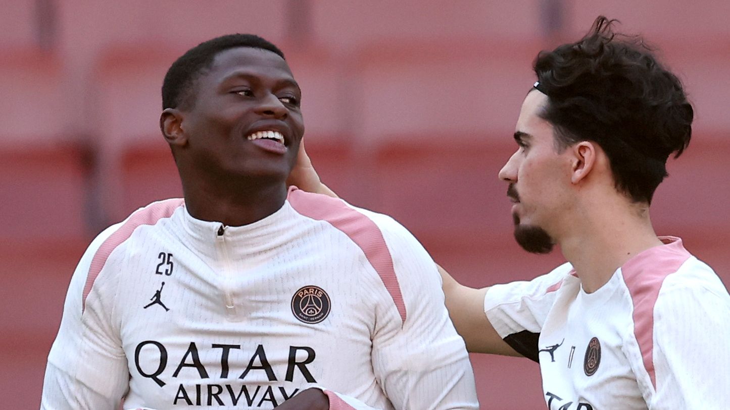 Paris Saint-Germain Training Session And Press Conference - UEFA Champions League 2024/25 Semi Final First Leg