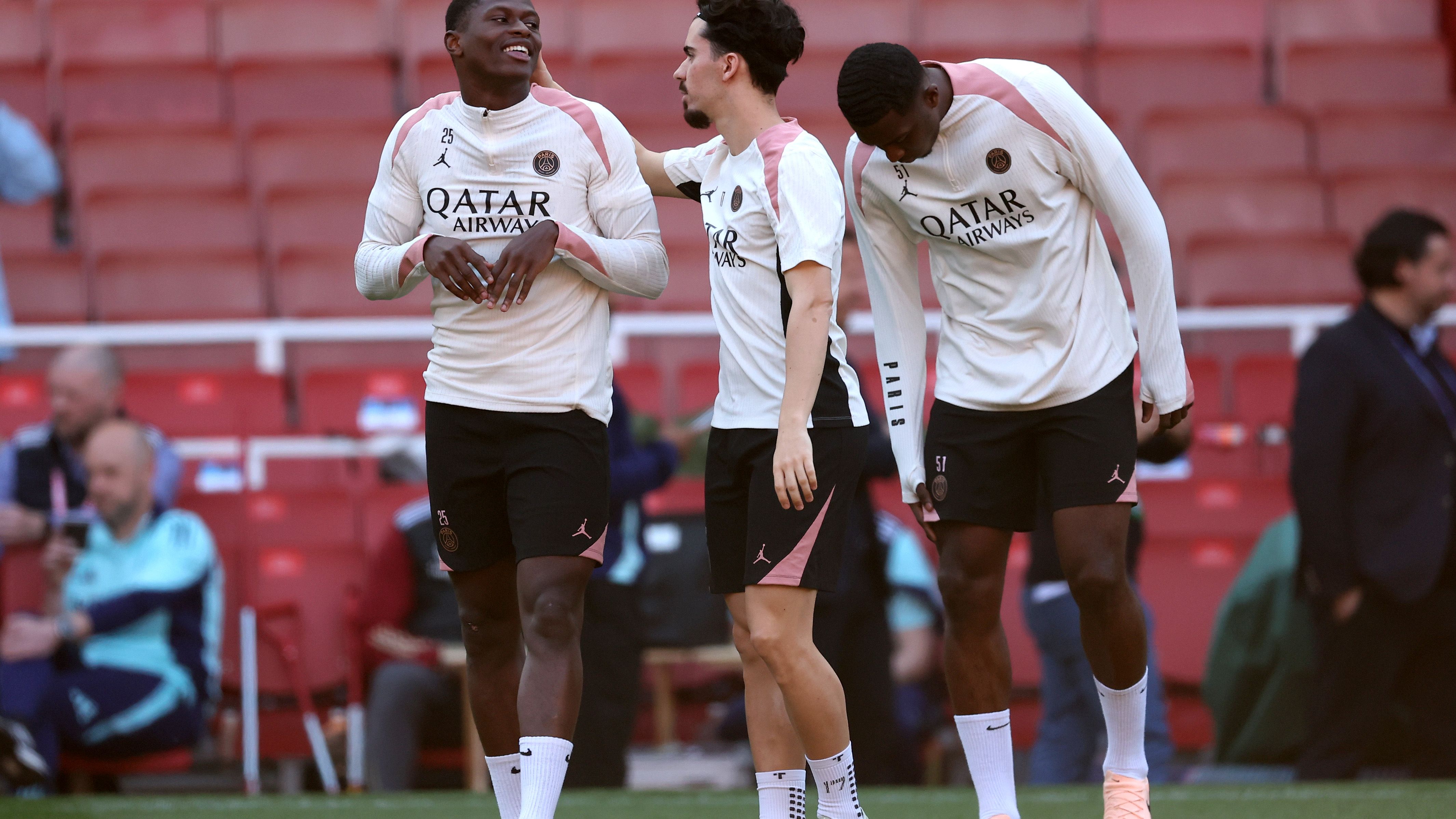 Paris Saint-Germain Training Session And Press Conference - UEFA Champions League 2024/25 Semi Final First Leg