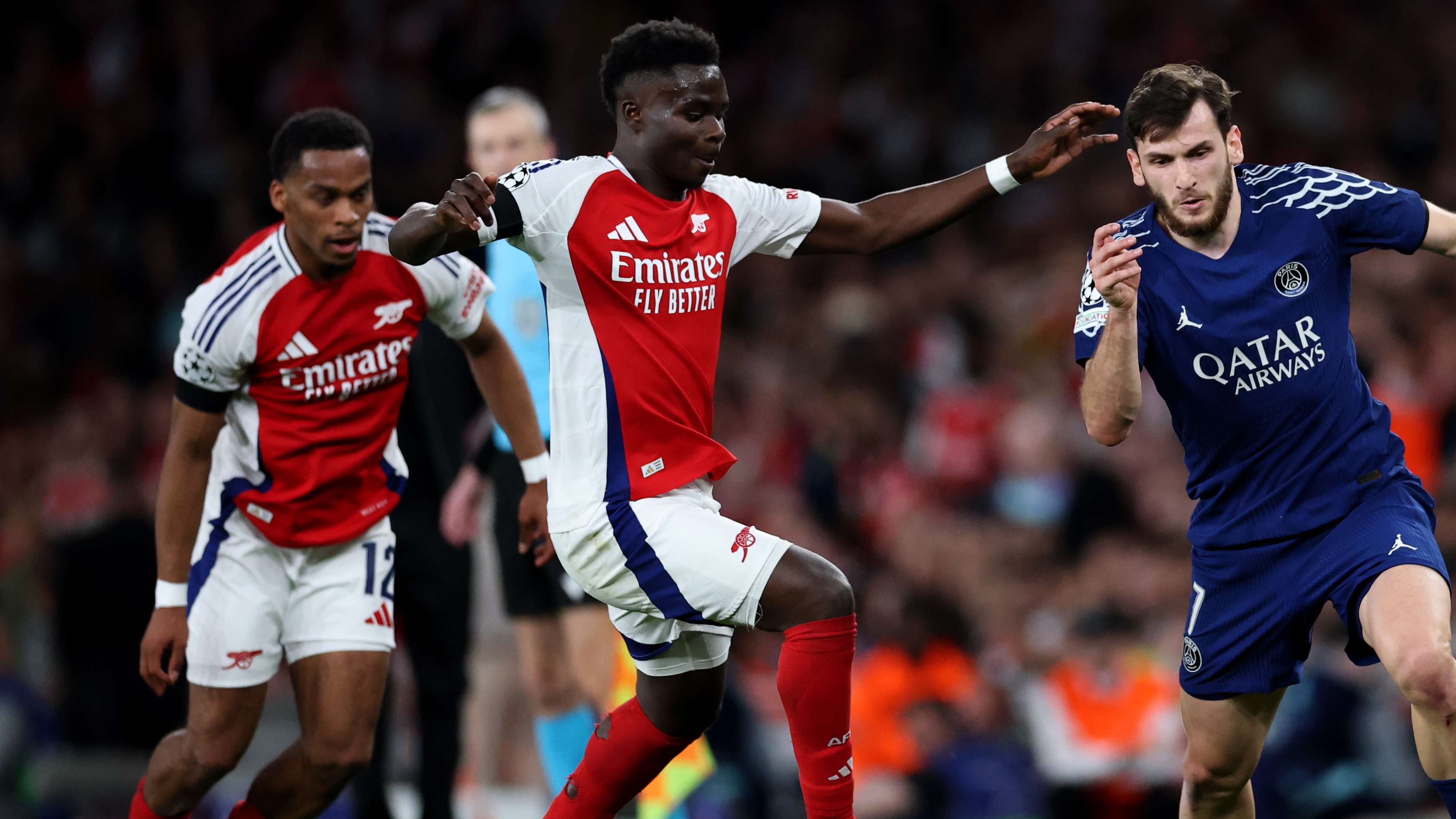 Arsenal FC v Paris Saint-Germain - UEFA Champions League 2024/25 Semi Final First Leg