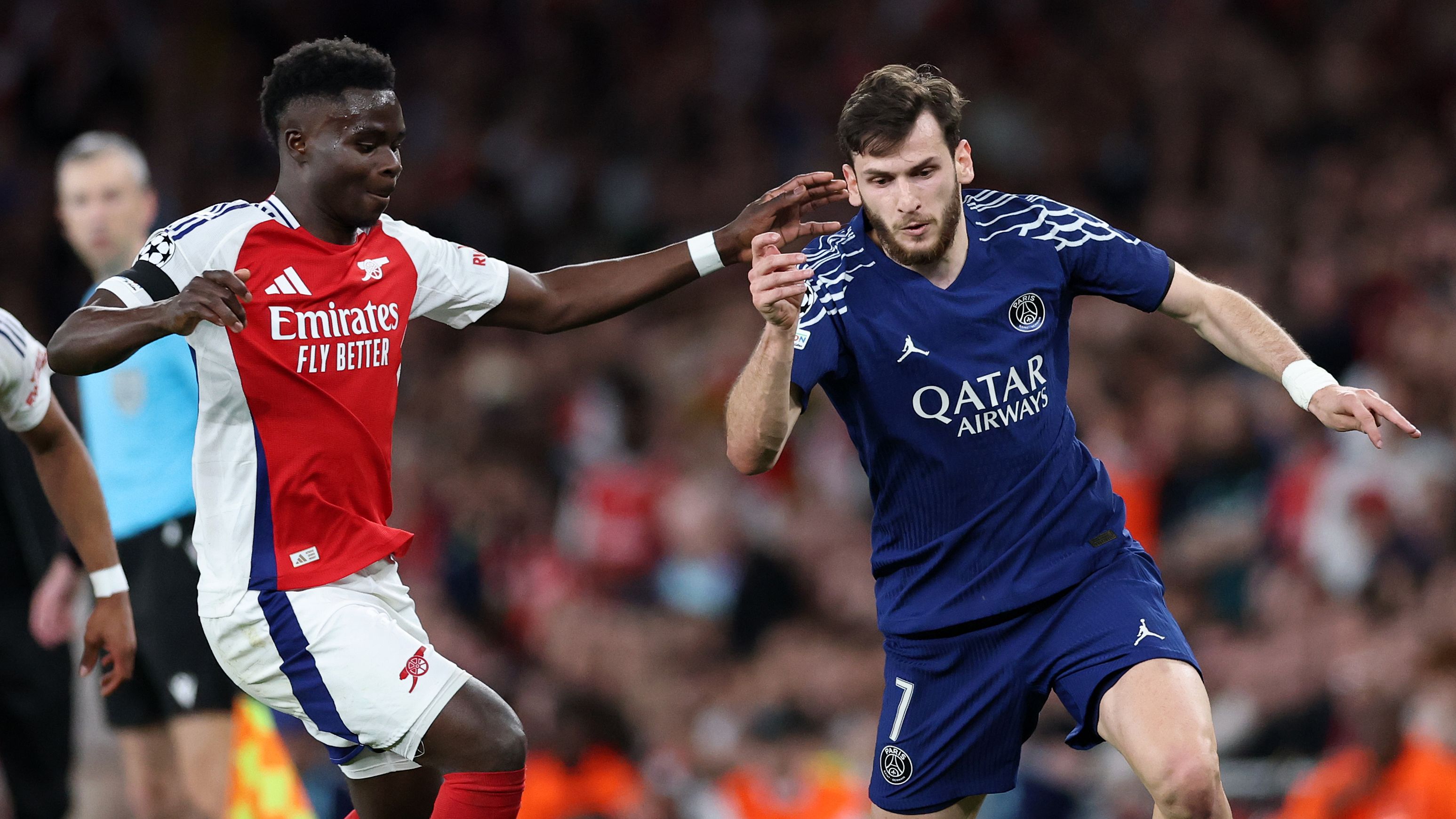 Arsenal FC v Paris Saint-Germain - UEFA Champions League 2024/25 Semi Final First Leg