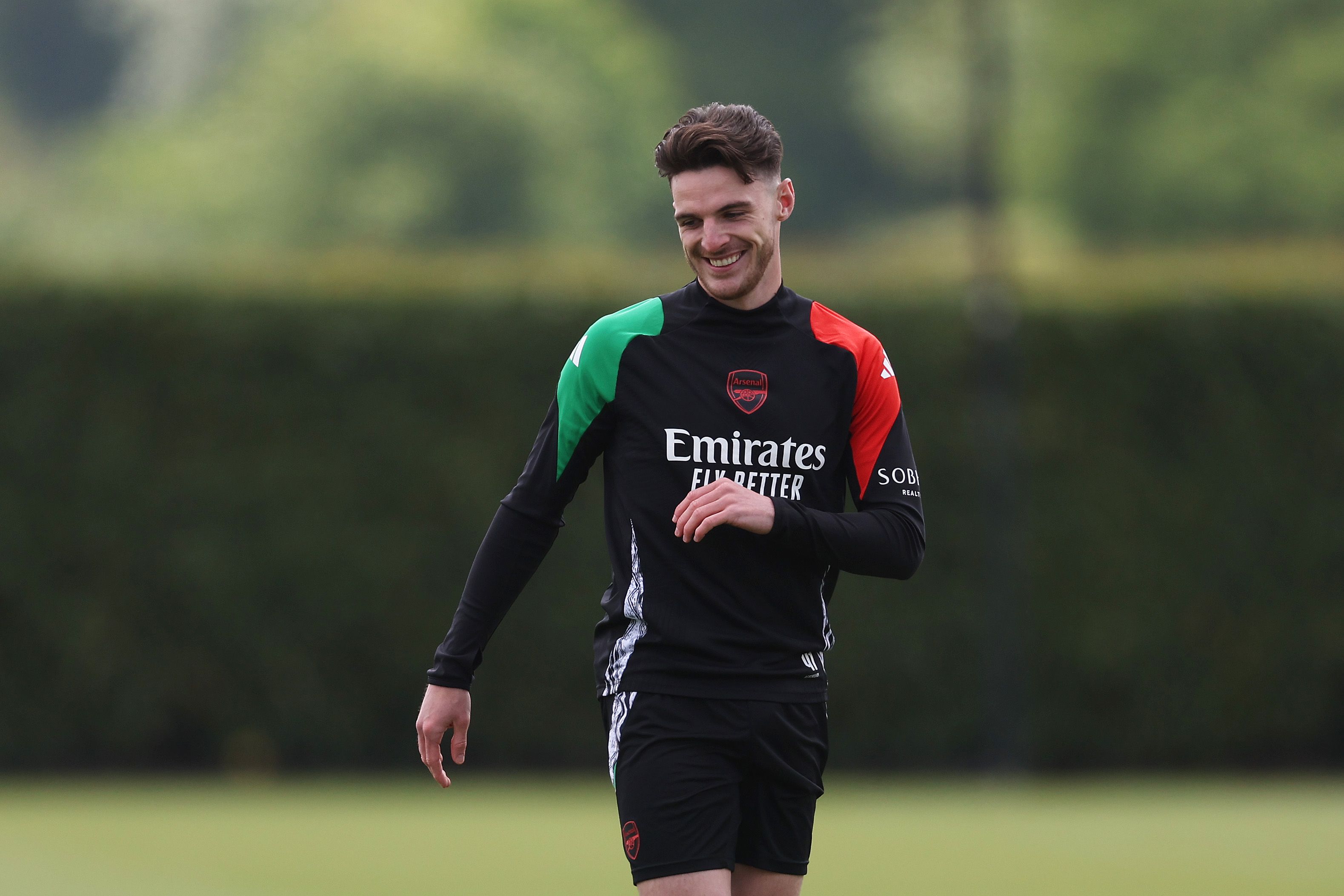 Arsenal FC Training Session And Press Conference - UEFA Champions League 2024/25 Semi Final Second Leg