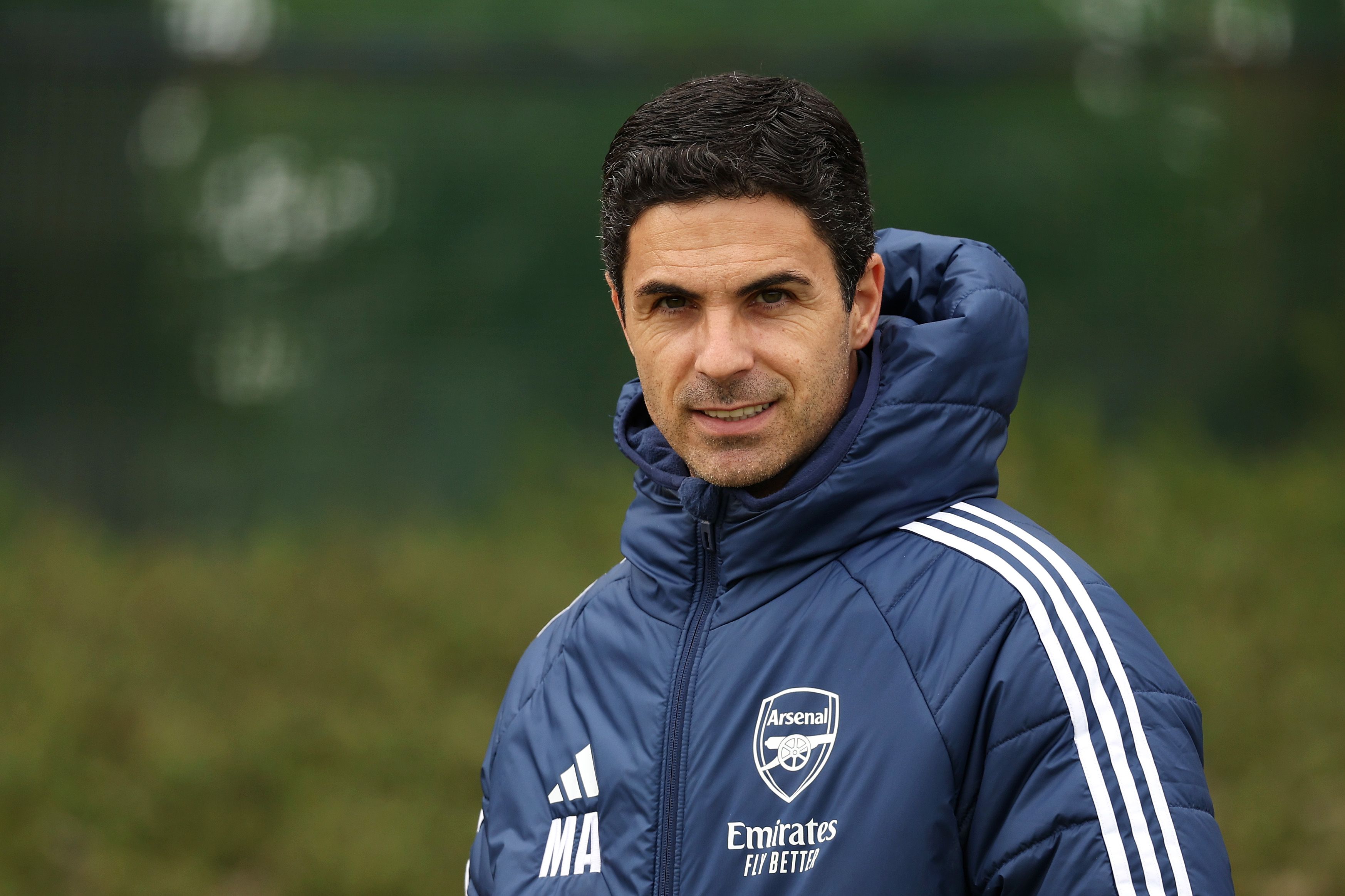 Arsenal FC Training Session And Press Conference - UEFA Champions League 2024/25 Semi Final Second Leg