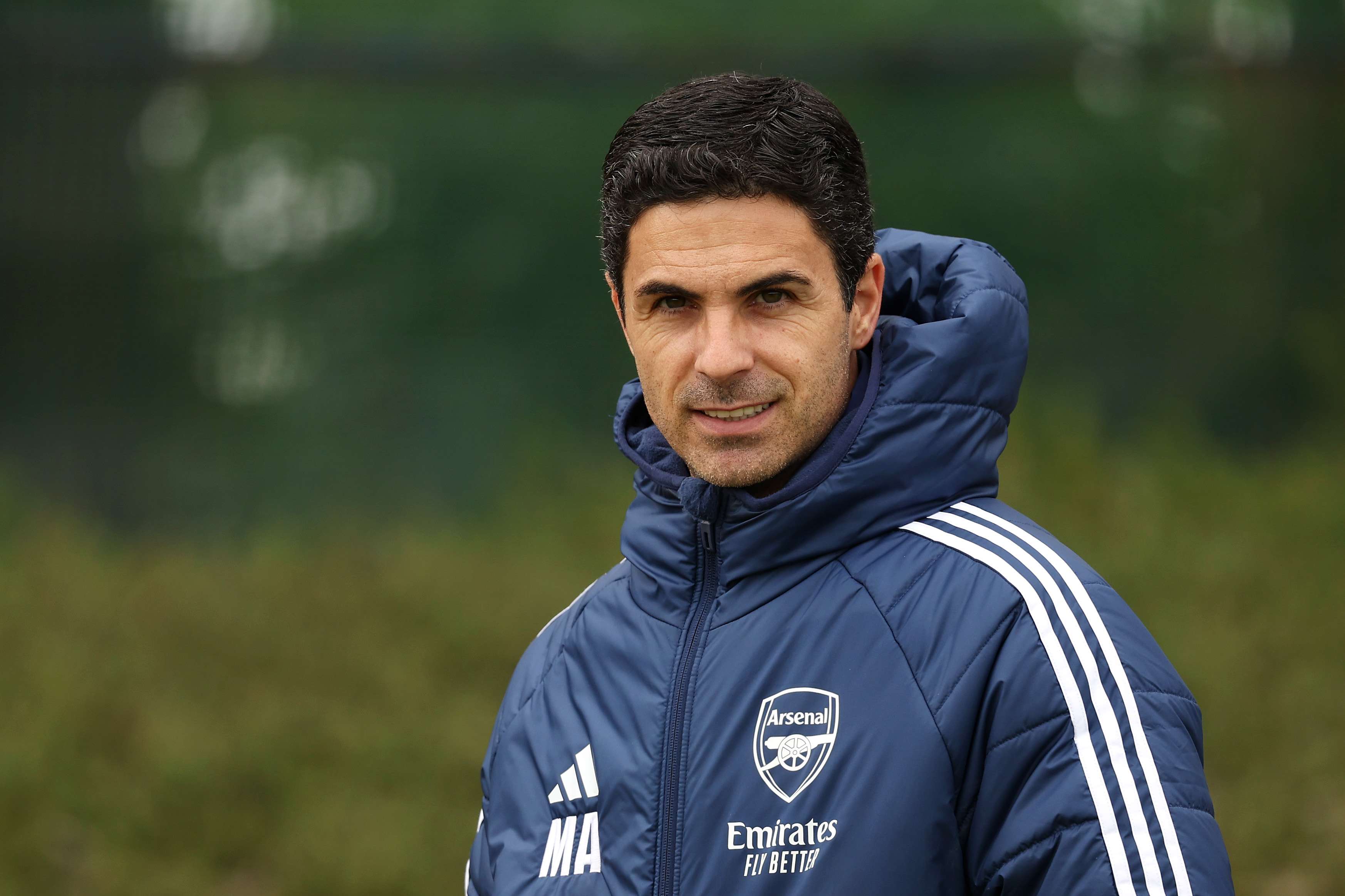 Arsenal FC Training Session And Press Conference - UEFA Champions League 2024/25 Semi Final Second Leg