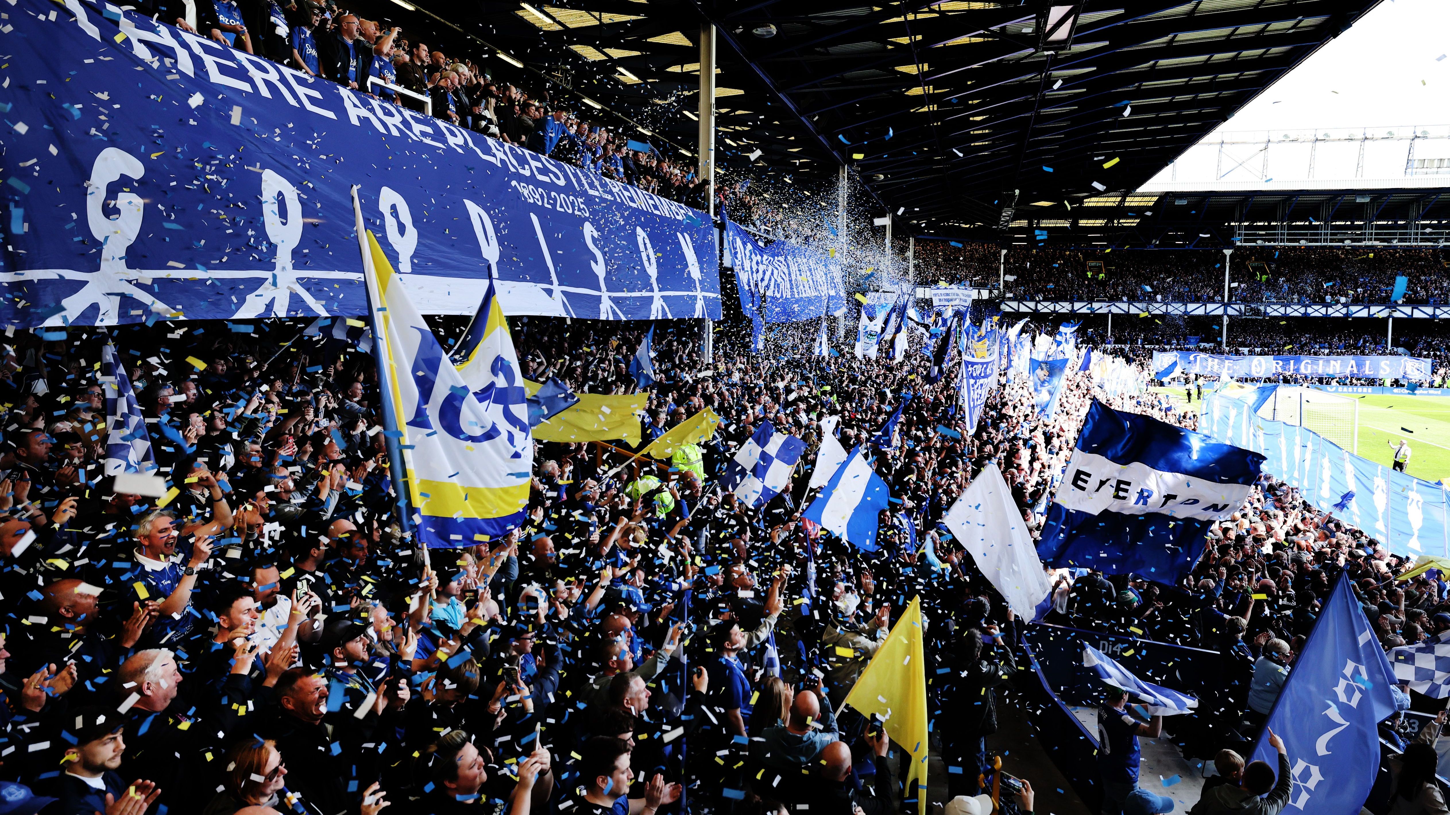 Everton Fan Group The 1878s Pre-Match Display Preparations