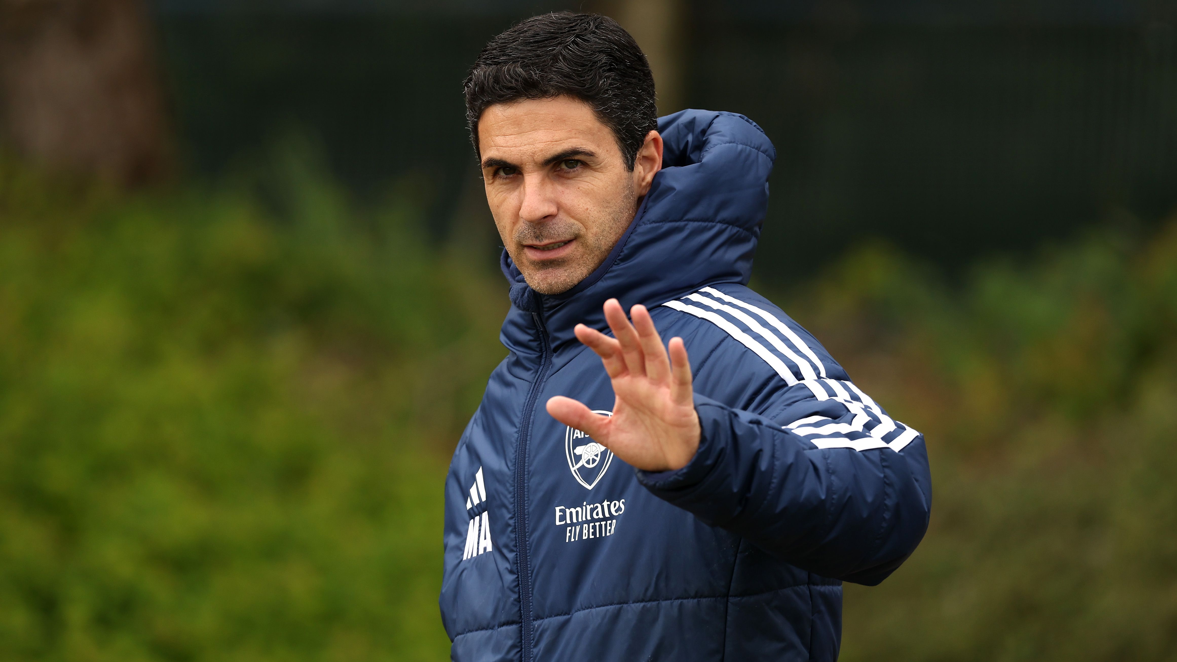 Arsenal FC Training Session And Press Conference - UEFA Champions League 2024/25 Semi Final Second Leg