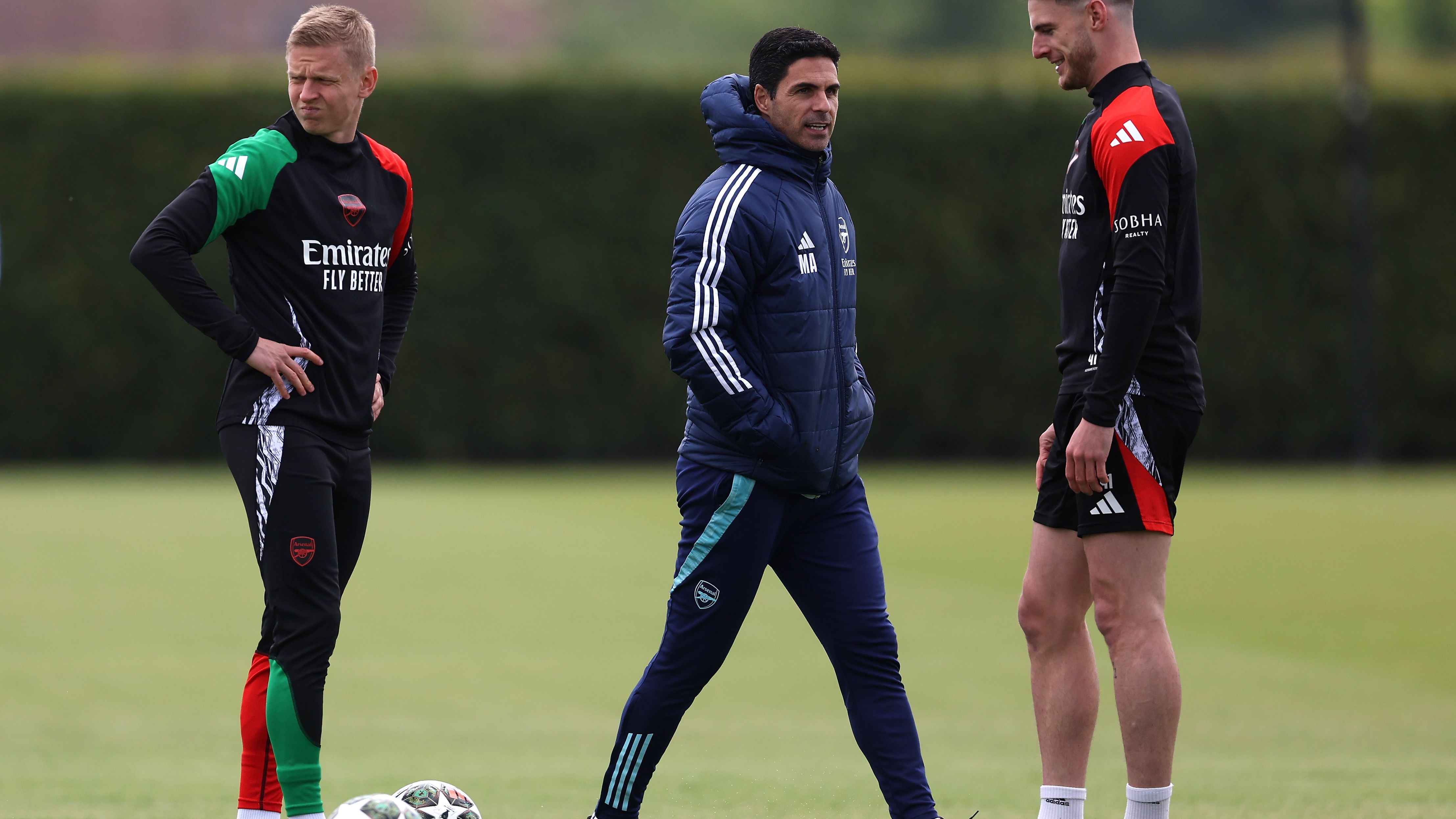 Arsenal FC Training Session And Press Conference - UEFA Champions League 2024/25 Semi Final Second Leg