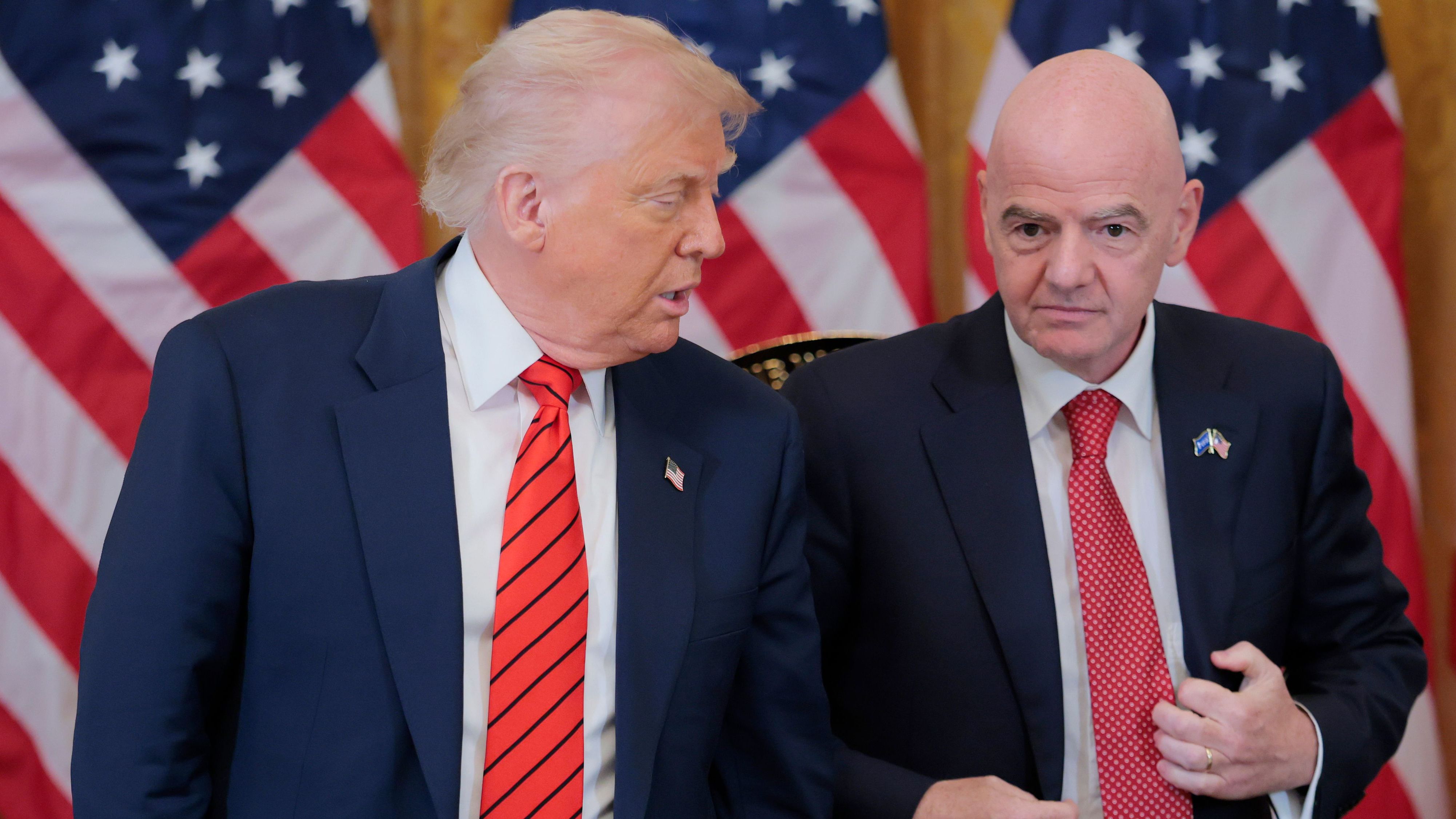 President Trump Participates In FIFA Task Force Meeting In East Room