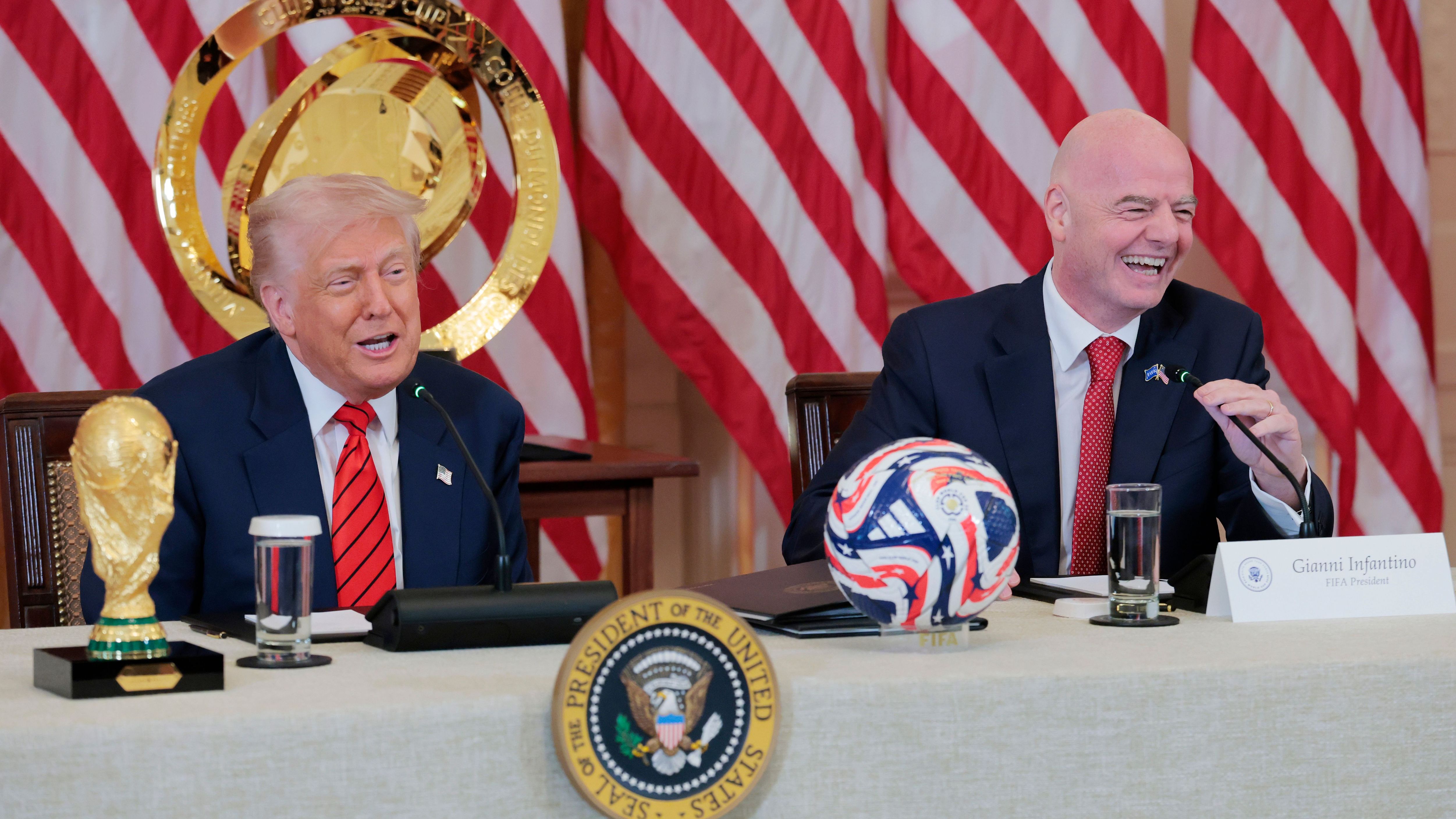 President Trump Participates In FIFA Task Force Meeting In East Room