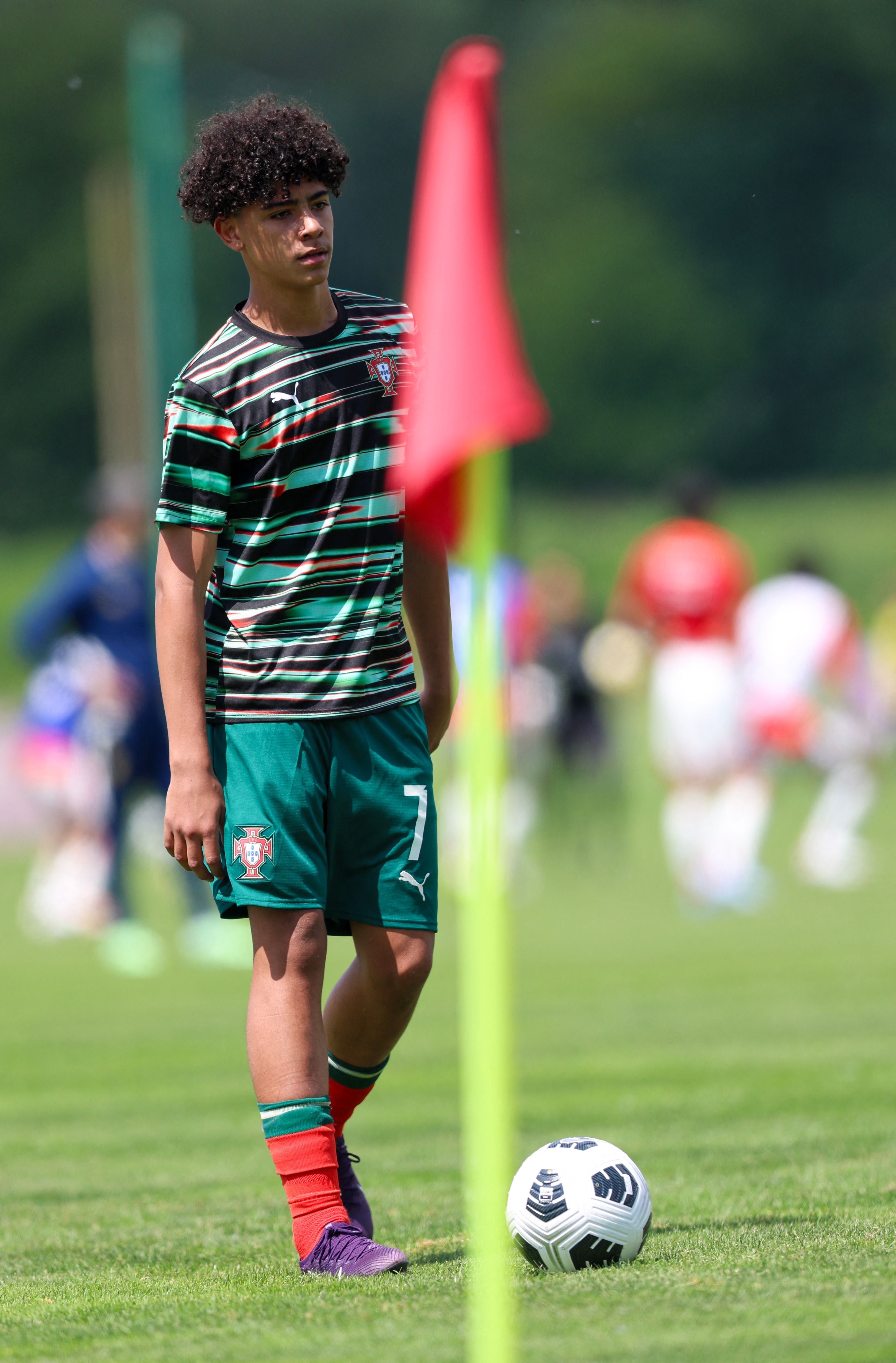 Cristiano Ronaldo Jr. en entrenamiento