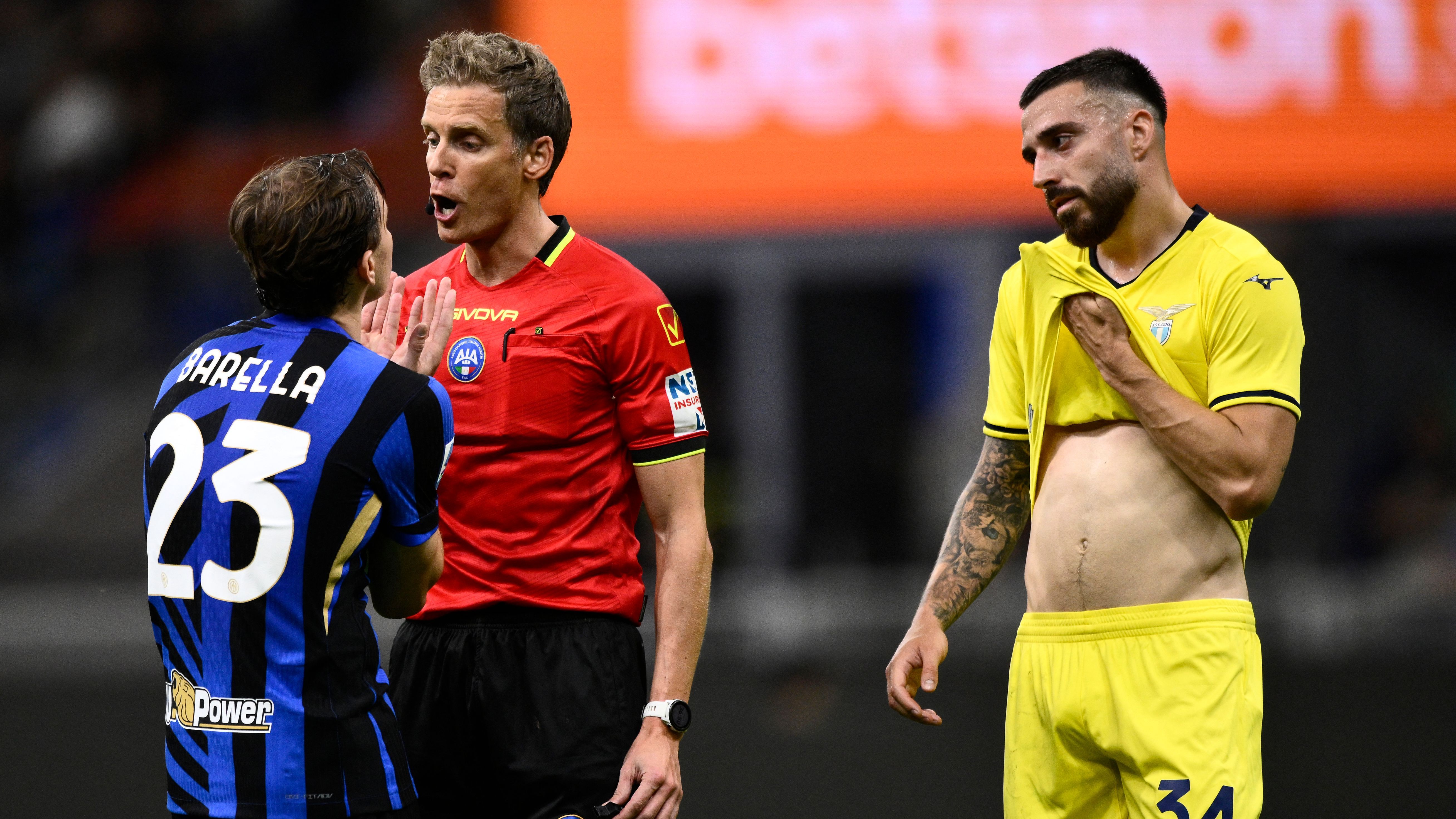 Serie A referee under scrutiny as questionable officiating sees Inter Milan drop key points against Lazio in knife-edge title race with Napoli | Goal.com UK