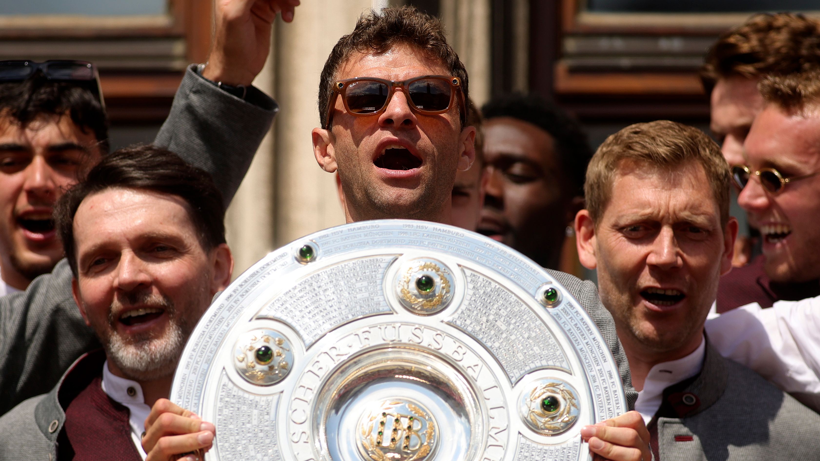 FC Bayern Muenchen Teams Celebrate Winning The Leagues
