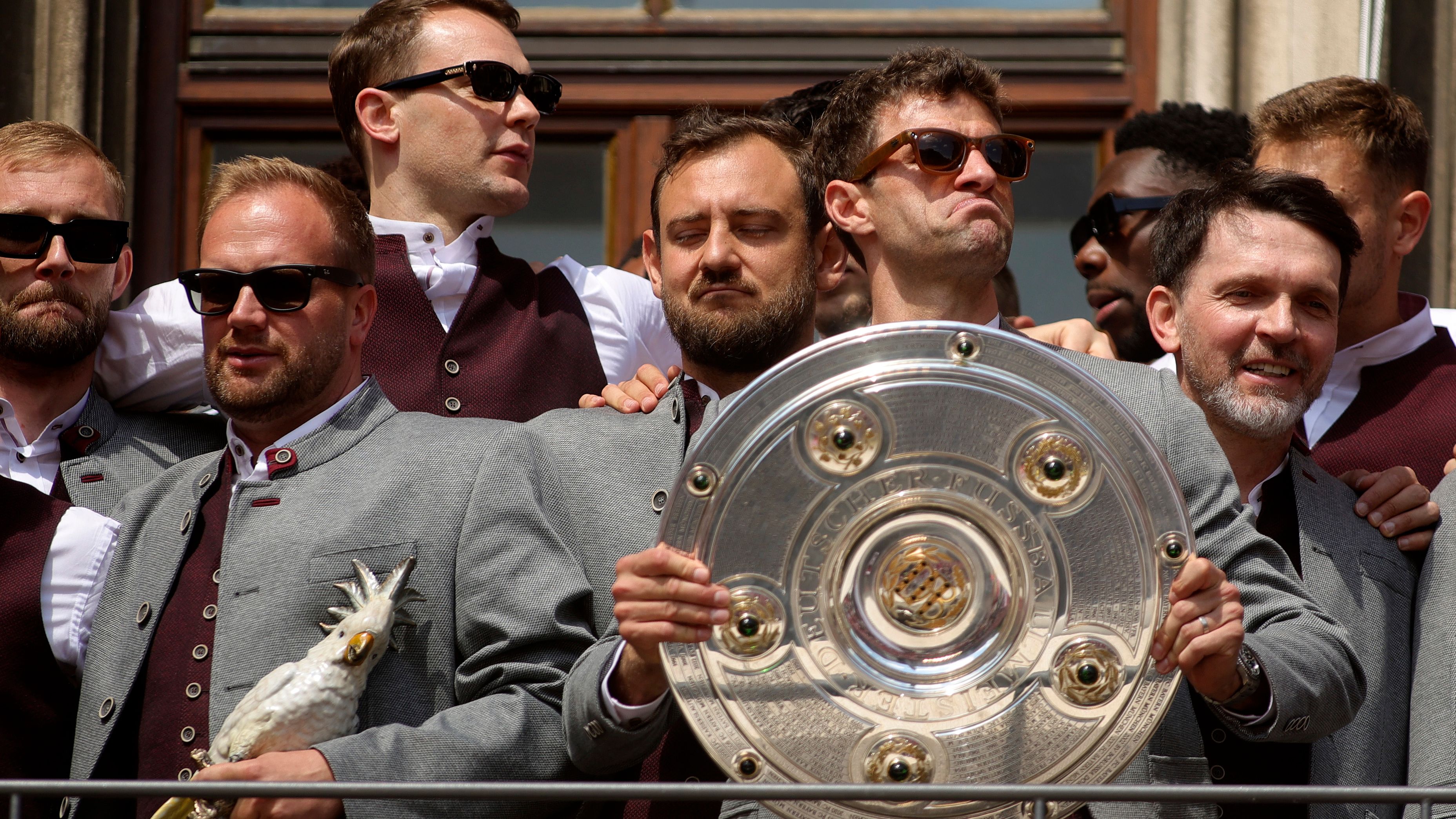 FC Bayern Muenchen Teams Celebrate Winning The Leagues